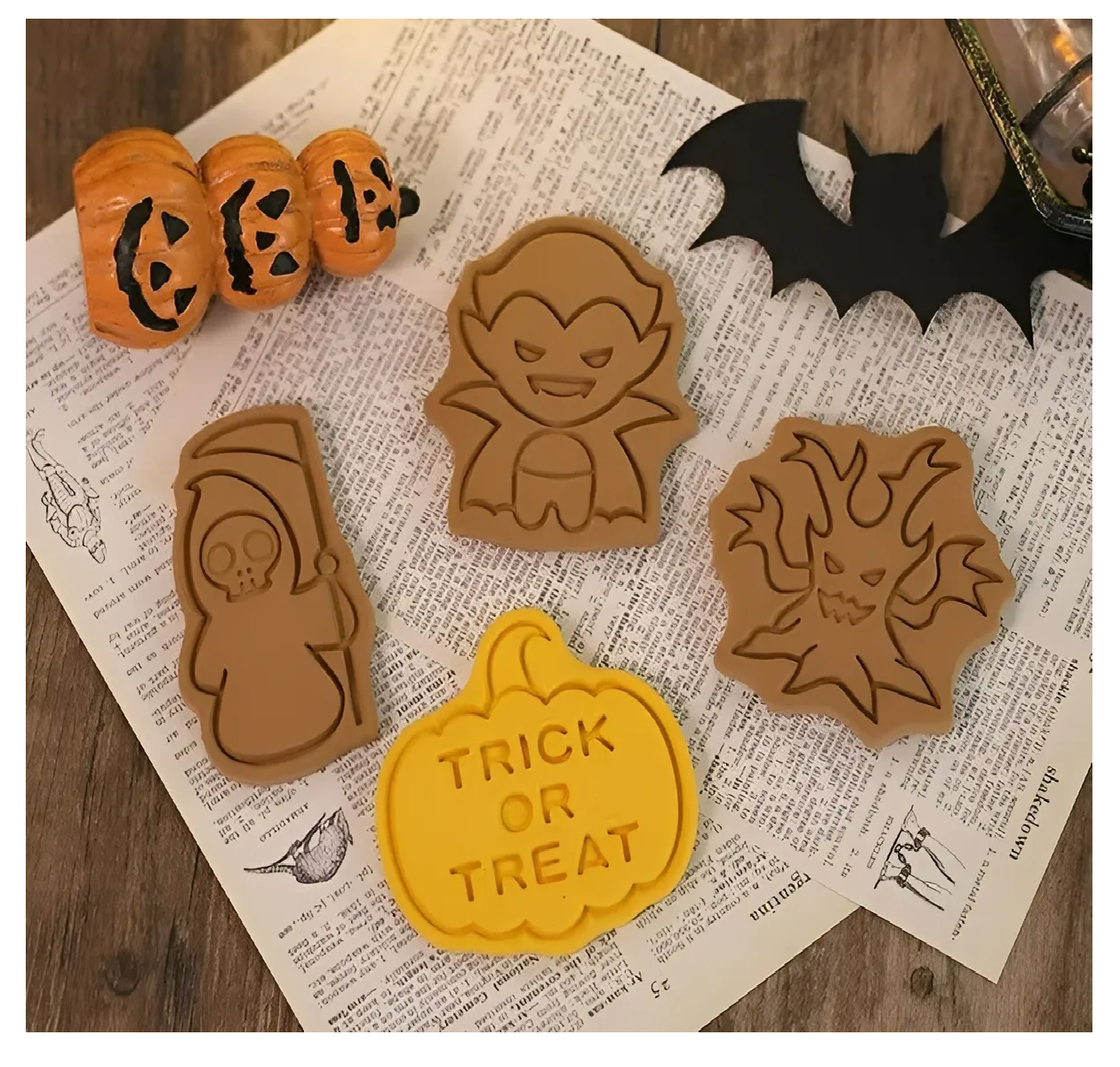 8 Moldes Para Galletas Cortadores De Galletas De Halloween Moldes Galletas Fantasma Cortador Galleta-3