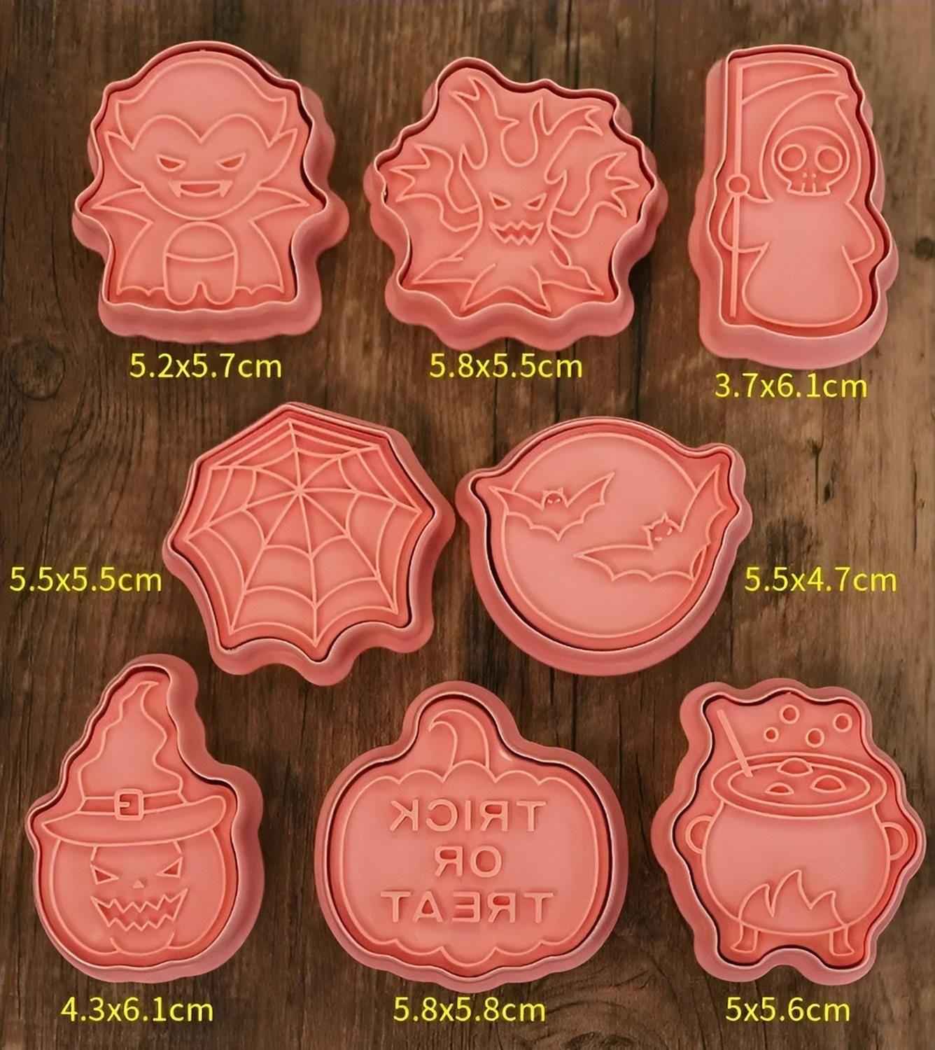 8 Moldes Para Galletas Cortadores De Galletas De Halloween-2