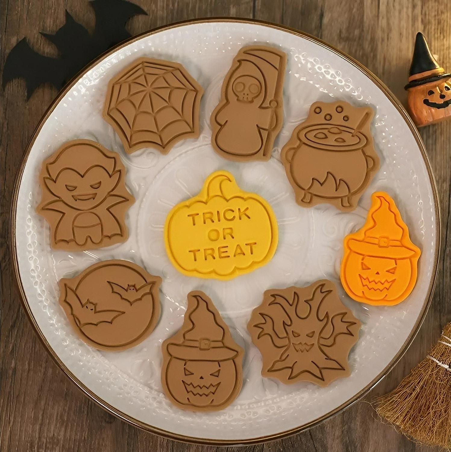 8 Moldes Para Galletas Cortadores De Galletas De Halloween-3
