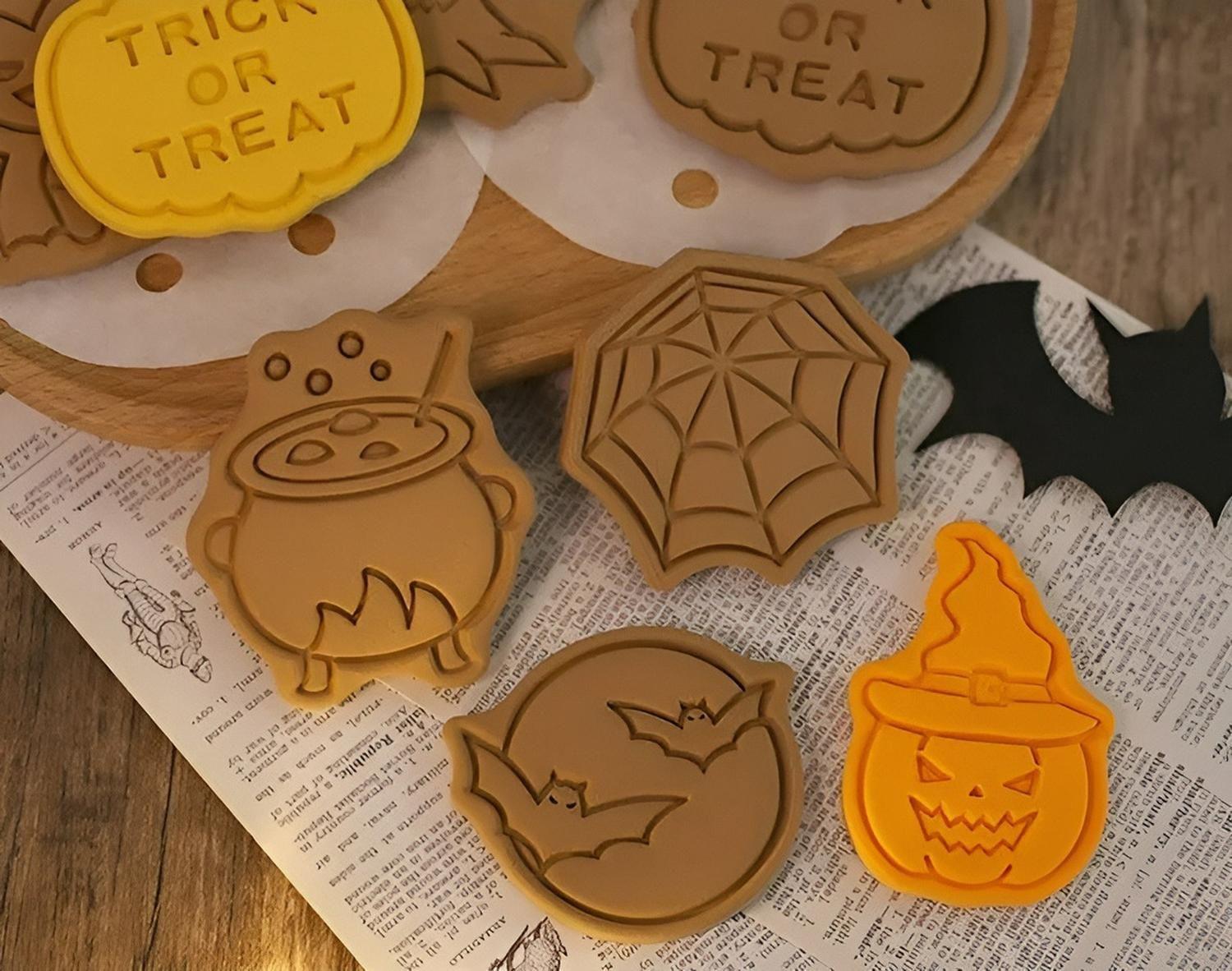 8 Moldes Para Galletas Cortadores De Galletas De Halloween-5