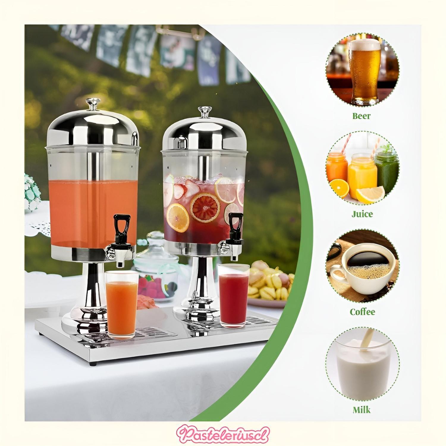 Dispensadores Doble De Bebidas Para Fiestas Jarras De 4.5l-8