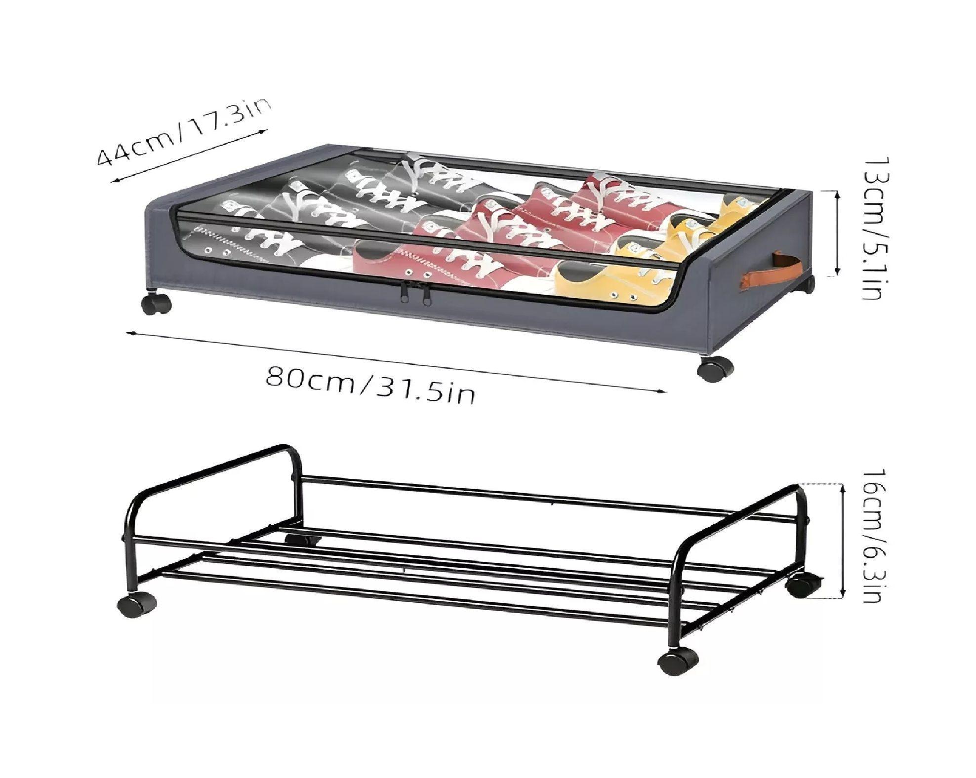 2 Cajas Almacenamiento Caja Organizadora Grande Cajones 80cm-2