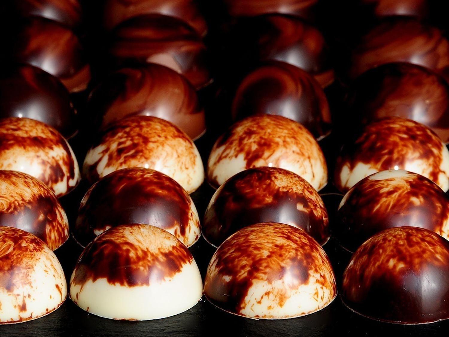 Pack X2 Moldes Chocolate Moldes De Chocolate 15circulo Gris-6