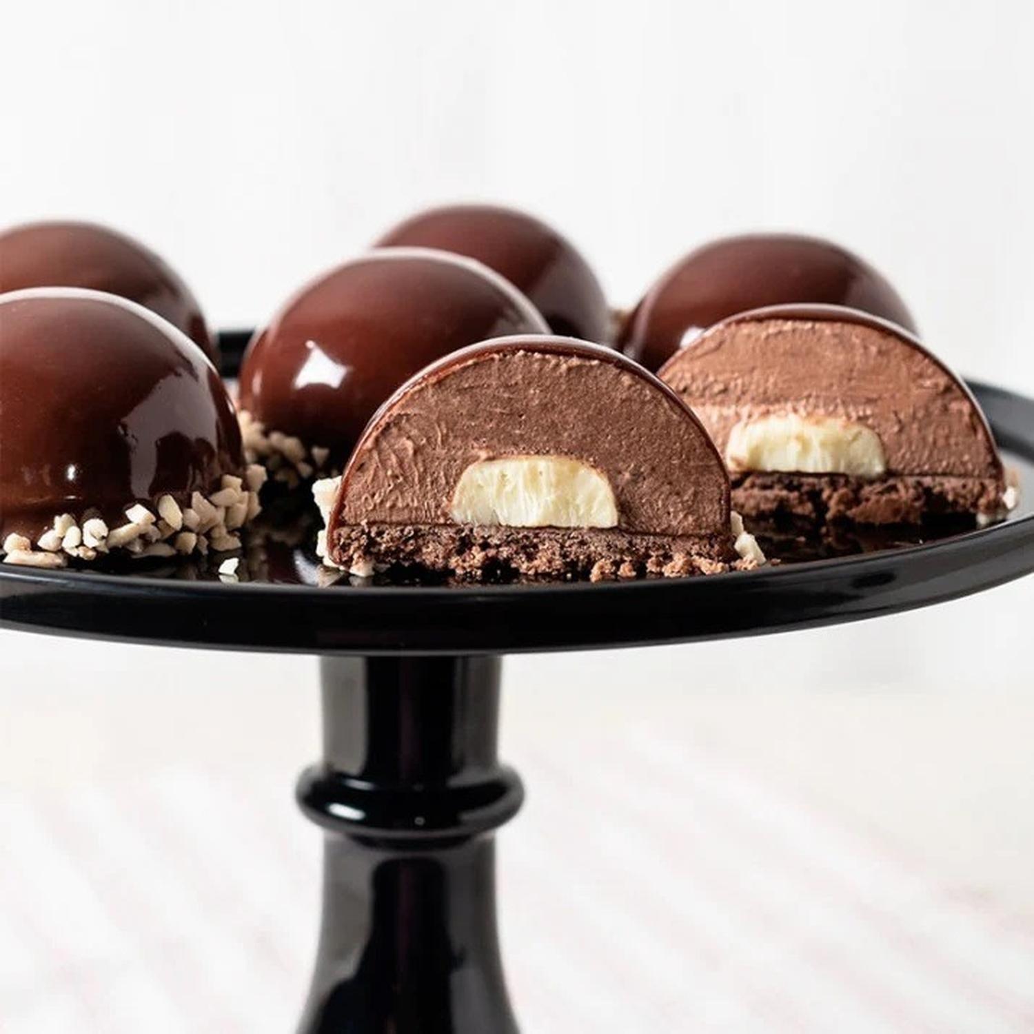 Pack X2 Moldes Chocolate Moldes De Chocolate 15circulo Gris-8