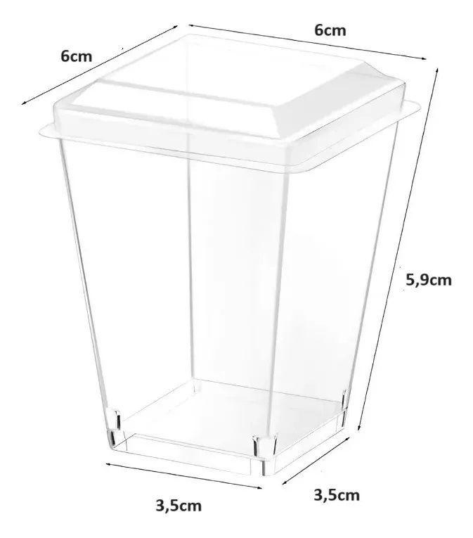 40 Vasos Para Postres Set De Vasos Shot Postres C/tapa 110ml-5
