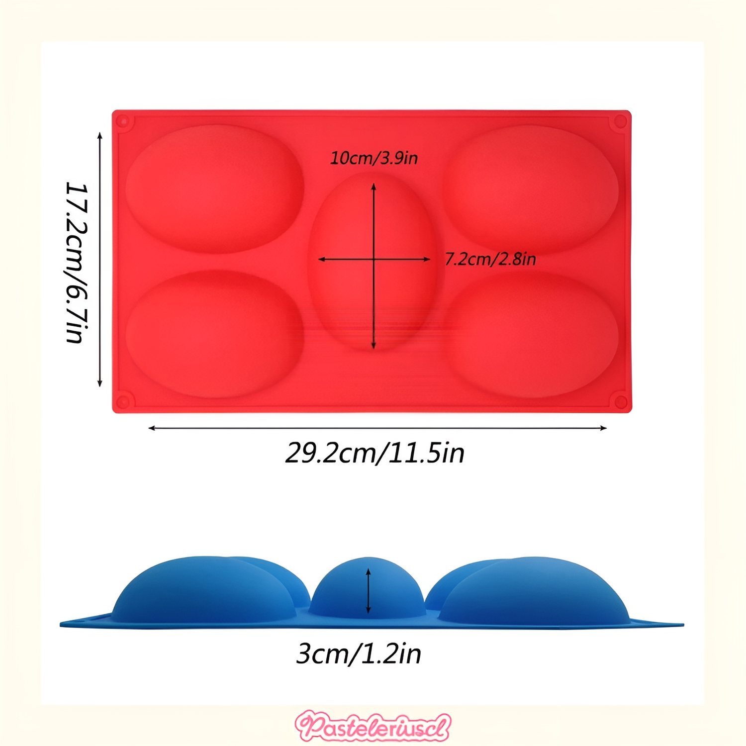 4 Molde Huevos Grandes Para Rellenar moldes chocolates pascua 5cav-2