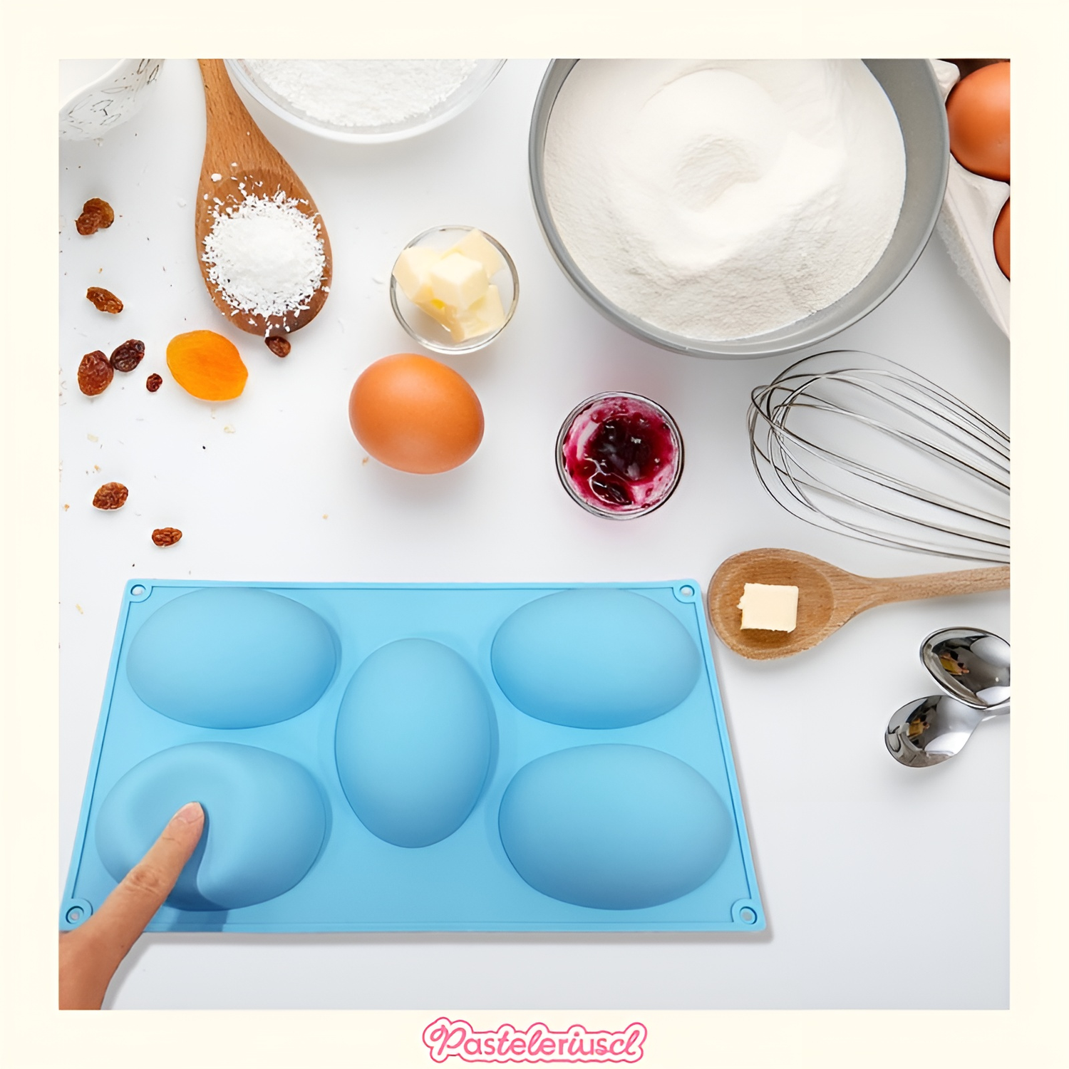 4 Molde Huevos Grandes Para Rellenar moldes chocolates pascua 5cav-3