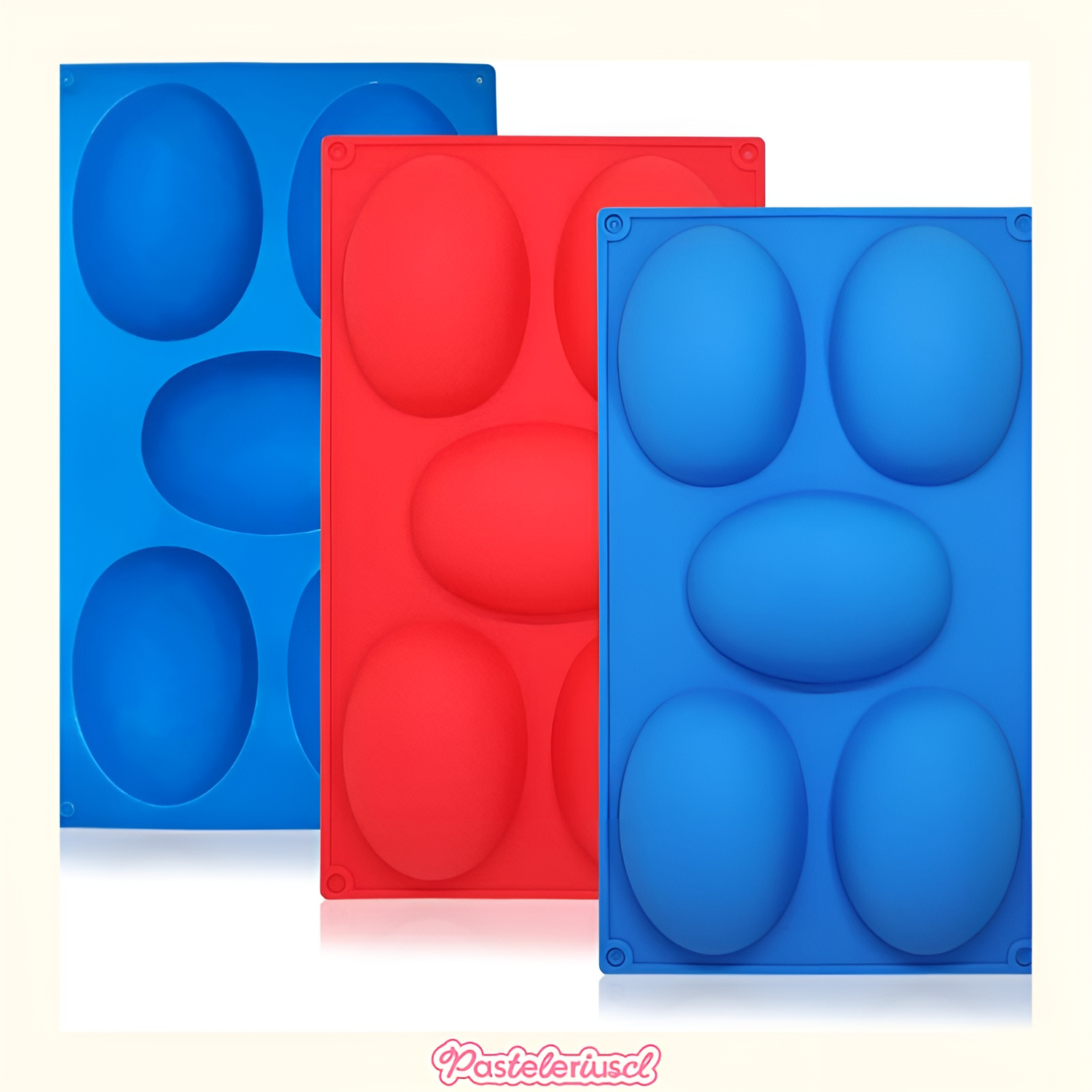 4 Molde Huevos Grandes Para Rellenar moldes chocolates pascua 5cav-7