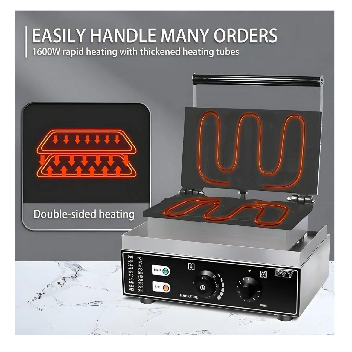 Maquina Para Waffles Wafleras Con Formas Waffle Pene 1600w Maquina Para Hacer Waffles Maquina Forma-4