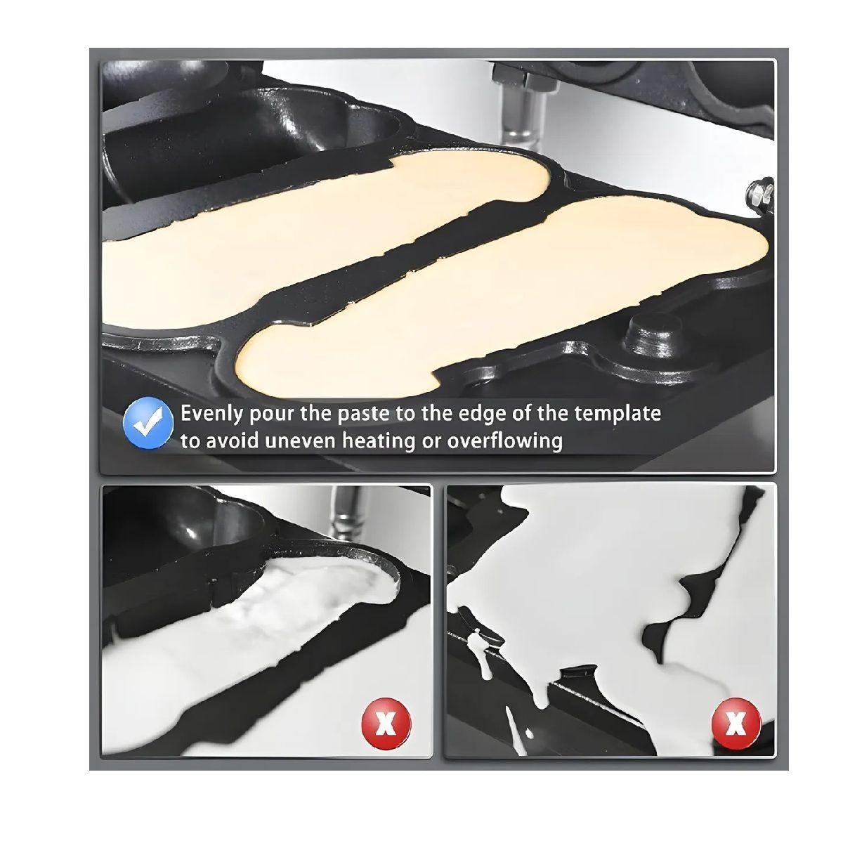 Maquina Para Waffles Wafleras Con Formas Waffle Pene 1600w Maquina Para Hacer Waffles Maquina Forma-5