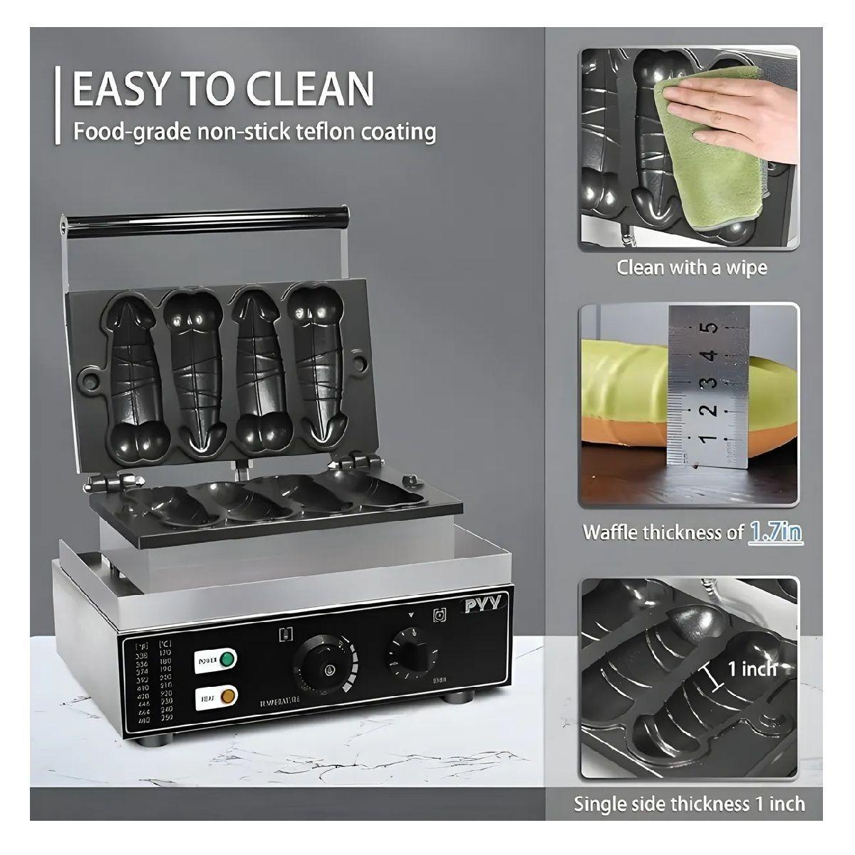 Maquina Para Waffles Wafleras Con Formas Waffle Pene 1600w Maquina Para Hacer Waffles Maquina Forma-6