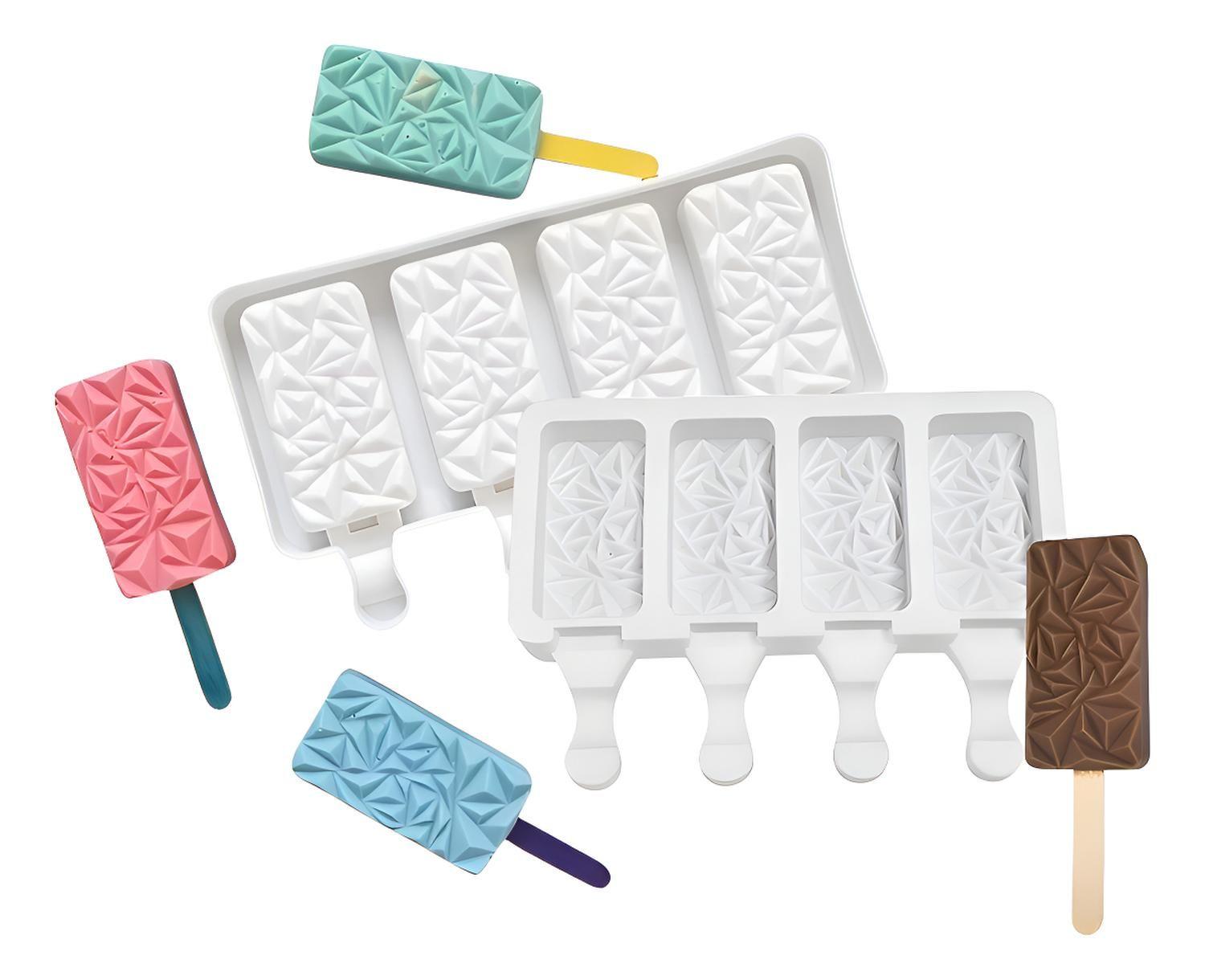 2 Moldes De Silicona Reposteria Molde Helados Molde Paletas-0