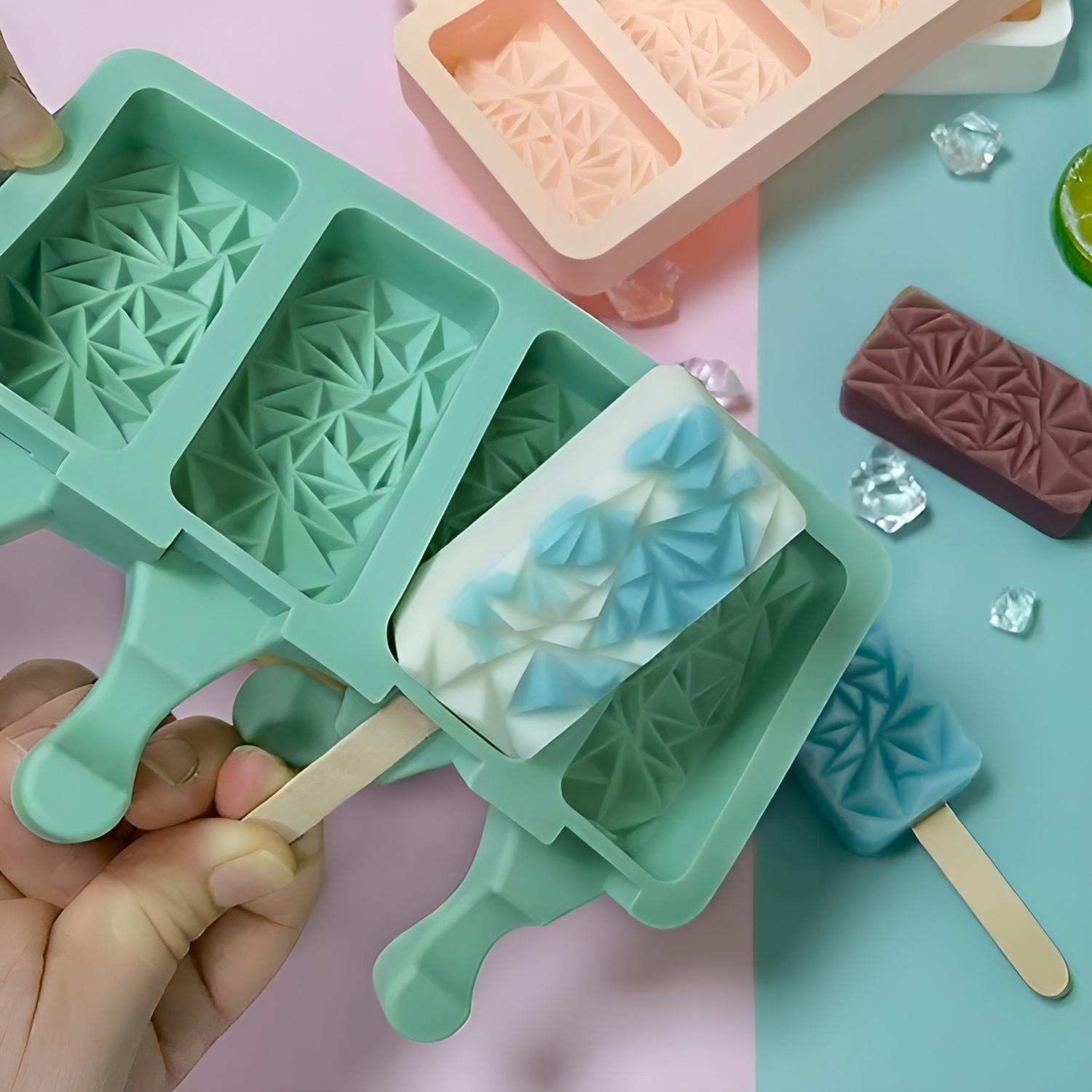 2 Moldes De Silicona Reposteria Molde Helados Molde Paletas-1