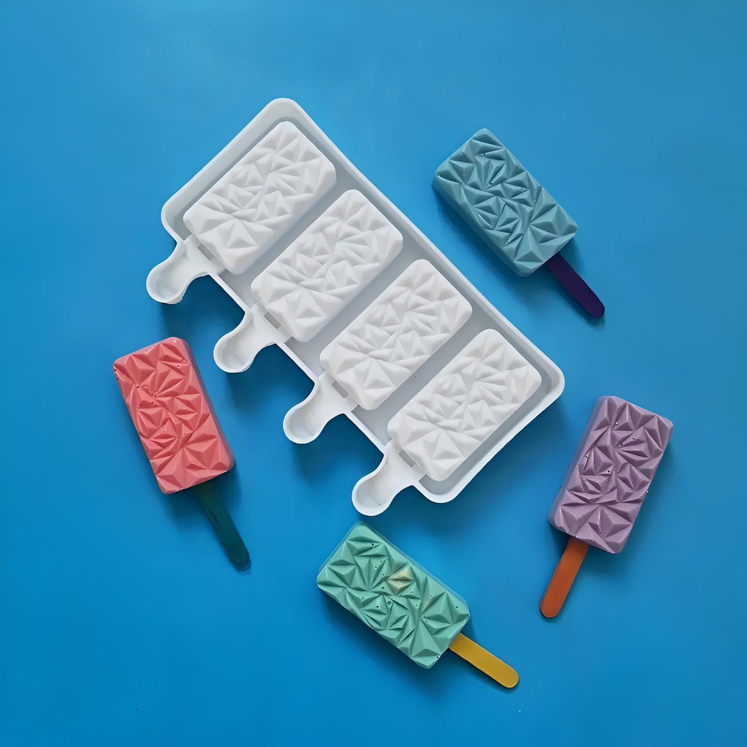 2 Moldes De Silicona Reposteria Molde Helados Molde Paletas-2