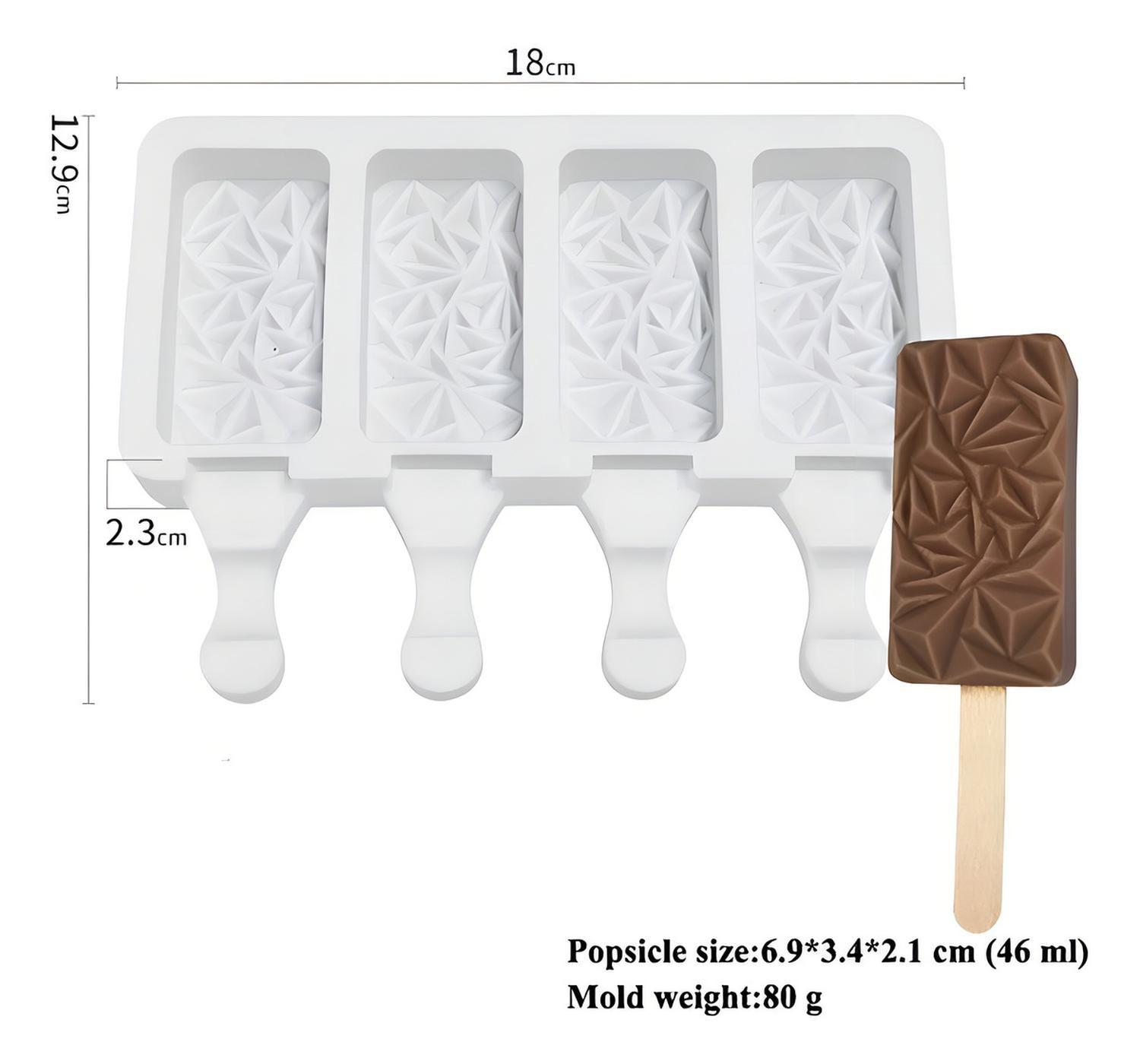 2 Moldes De Silicona Reposteria Molde Helados Molde Paletas-6