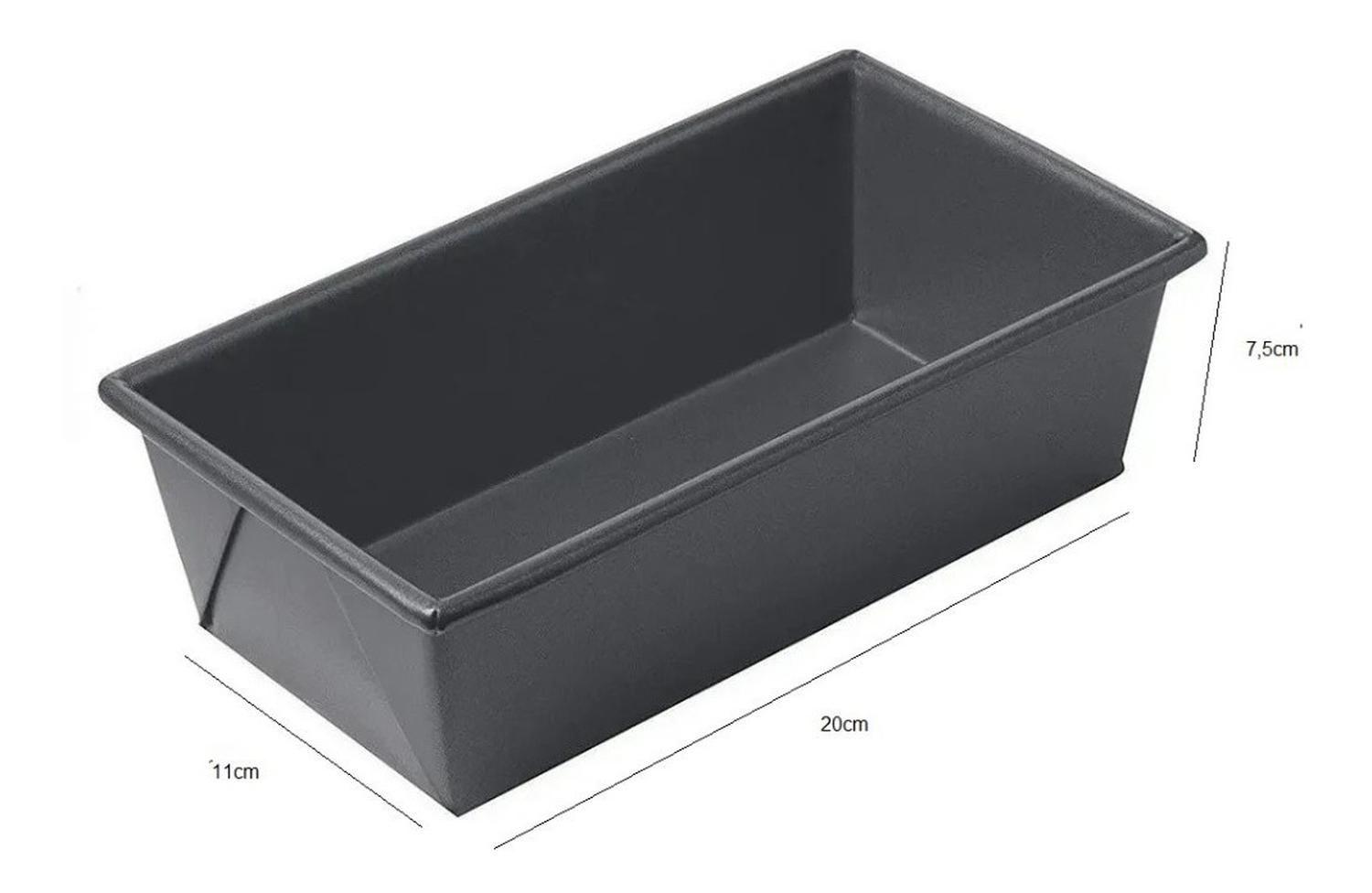 Pack X3 Molde Pan Molde Para Pan De Molde 20cm 30cm 35cm Gris-2