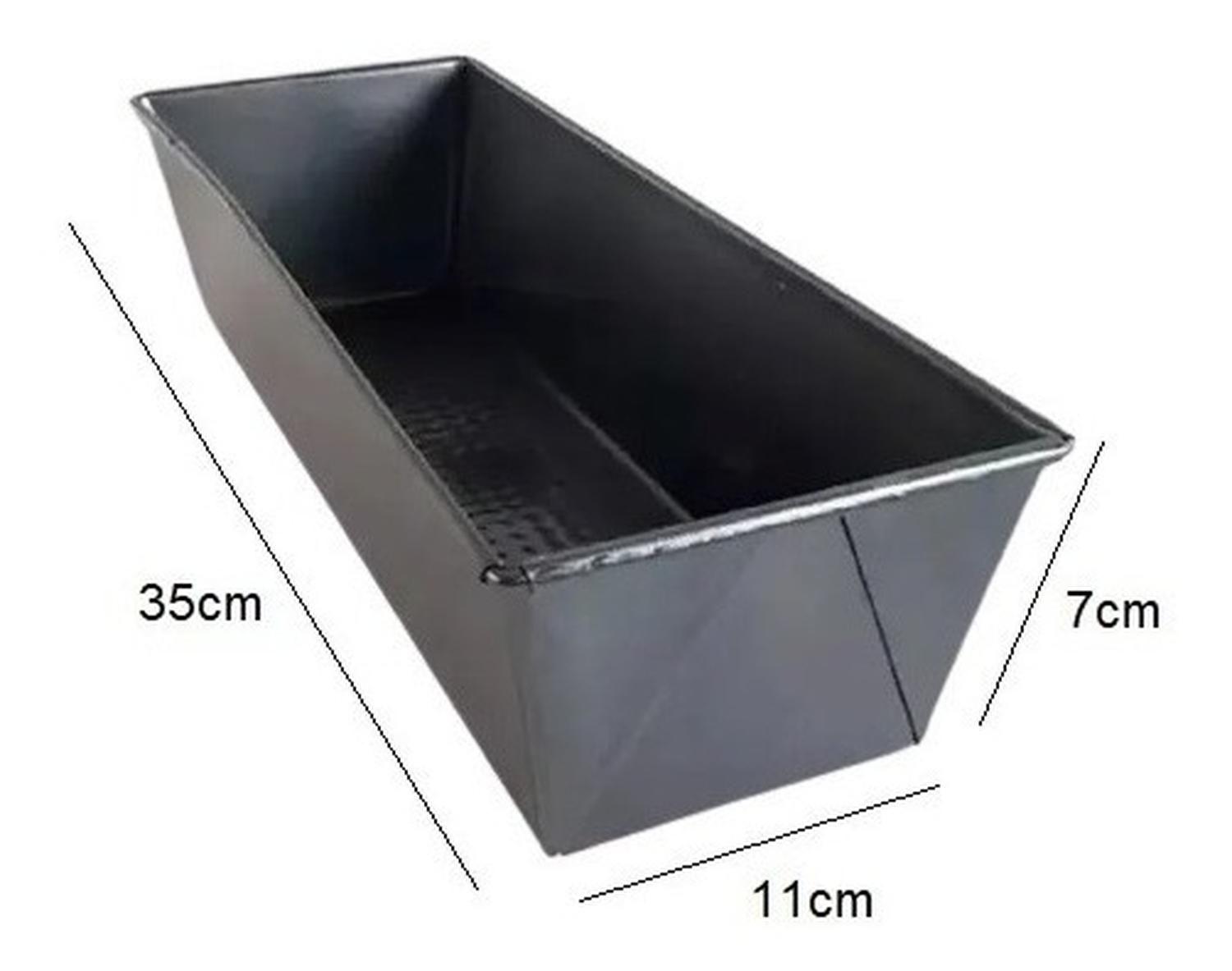 Pack X3 Molde Pan Molde Para Pan De Molde 20cm 30cm 35cm Gris-3