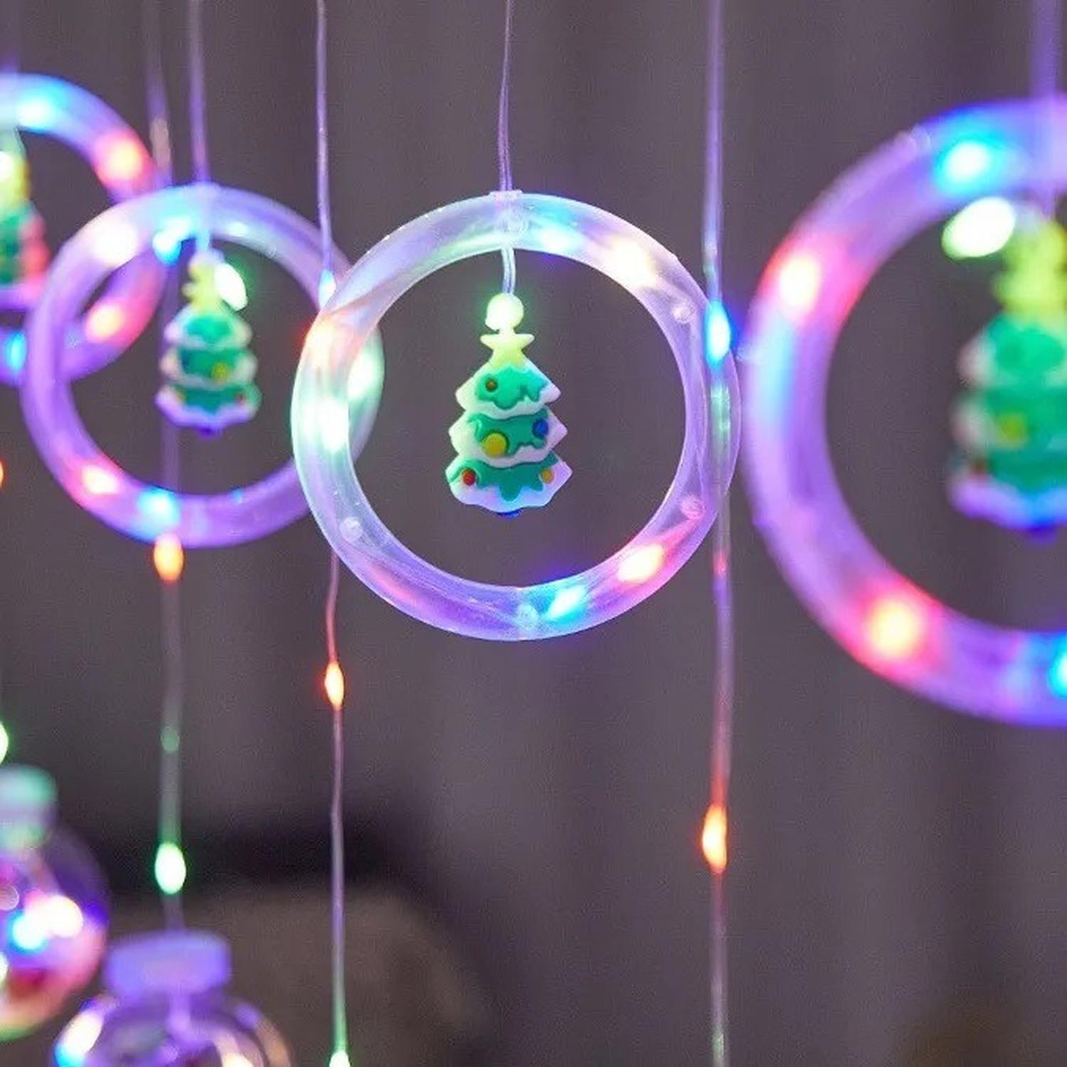 Luces Guirnalda Luces Navideñas Cascada Guirnaldas Navidad Multicolor Multicolor-7