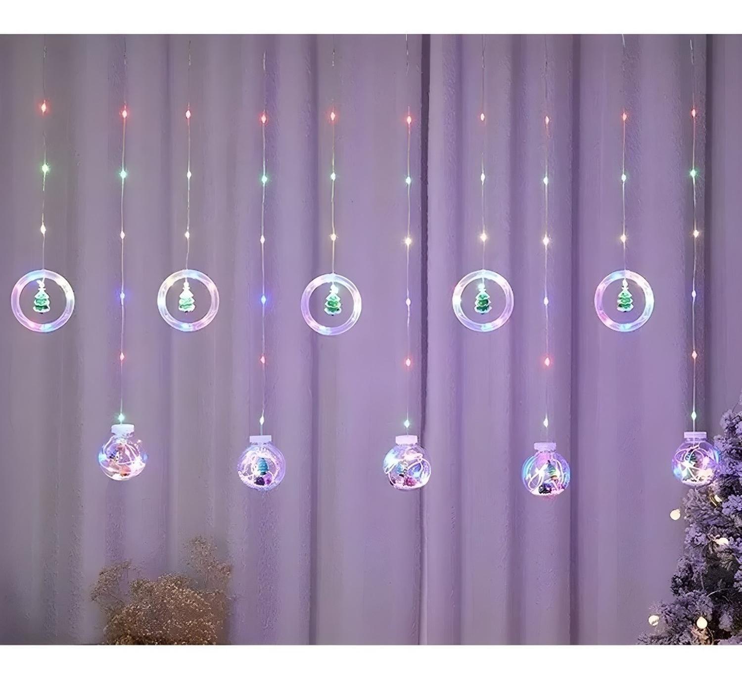 Luces Guirnalda Luces Navideñas Cascada Guirnaldas Navidad Multicolor Multicolor-9