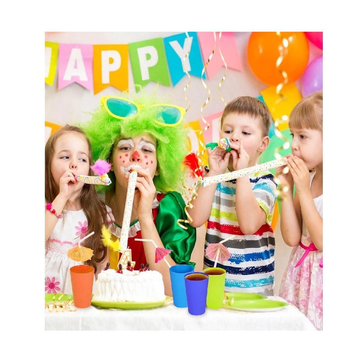 12 Set De Vasos Vasos Plastico Vasos Reutilizables De Fiesta Multicolor-6