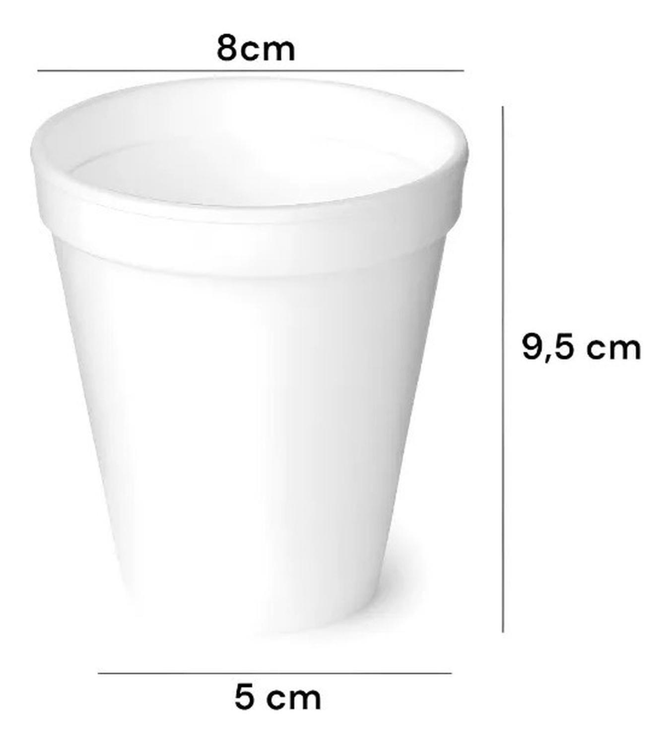 1000 Vasos Desechables Vasos Plumavit Termico Vaso 8oz/240ml Blanco / Vaso Plumavit 8oz-2
