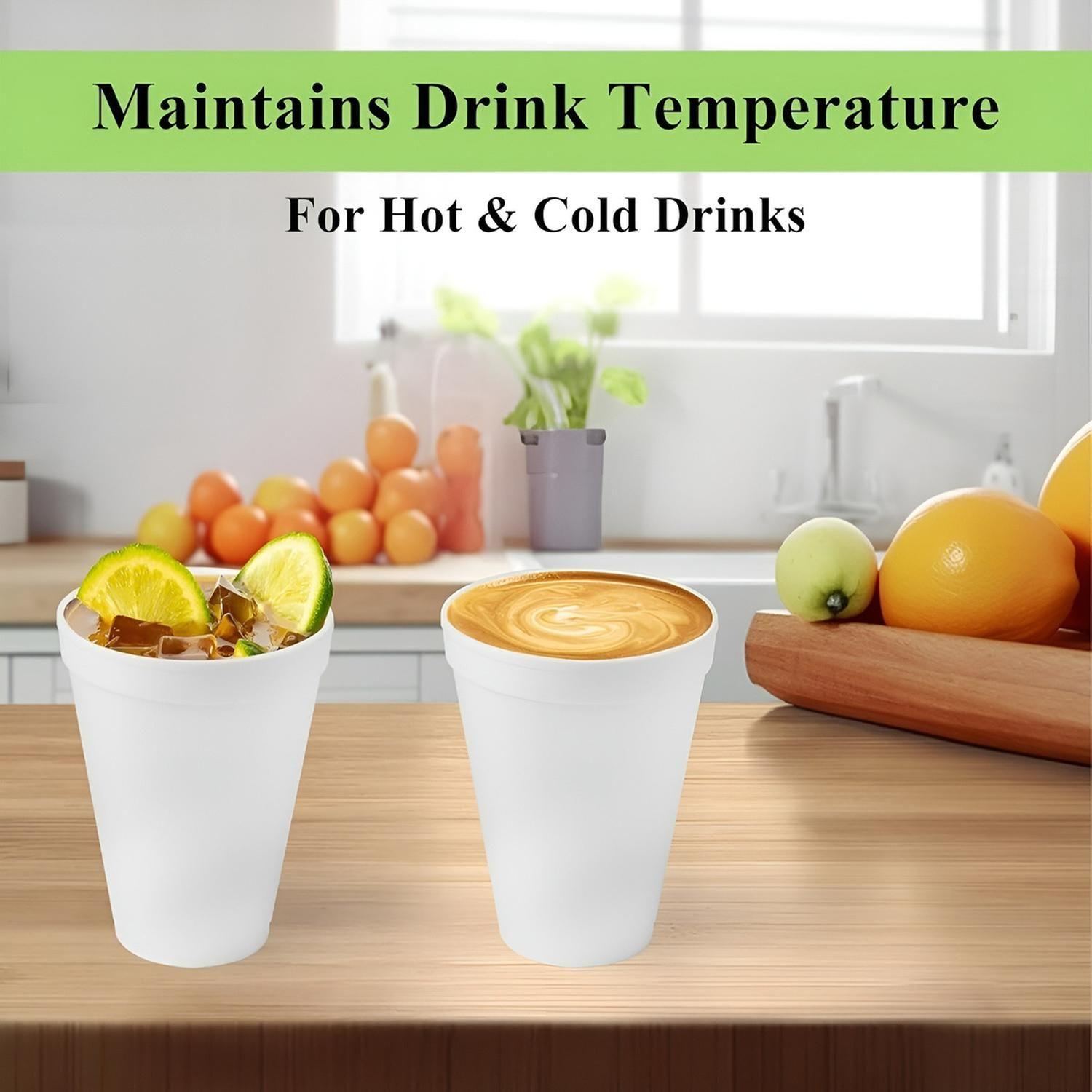 1000 Vasos Desechables Vasos Plumavit Termico Vaso 8oz/240ml Blanco / Vaso Plumavit 8oz-3