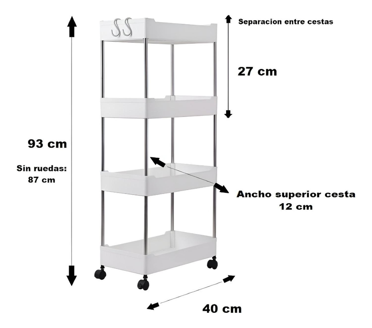 Organizador Baño Carro Cocina Organizador Cocina 4 Niveles-1
