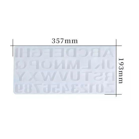X10 Moldes De Silicona Letras Molde Silicona Resina 36 Cavid-1