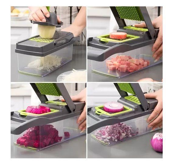 Cortadora De Verduras Picadora De Verduras Manual Pica 14pcs-5