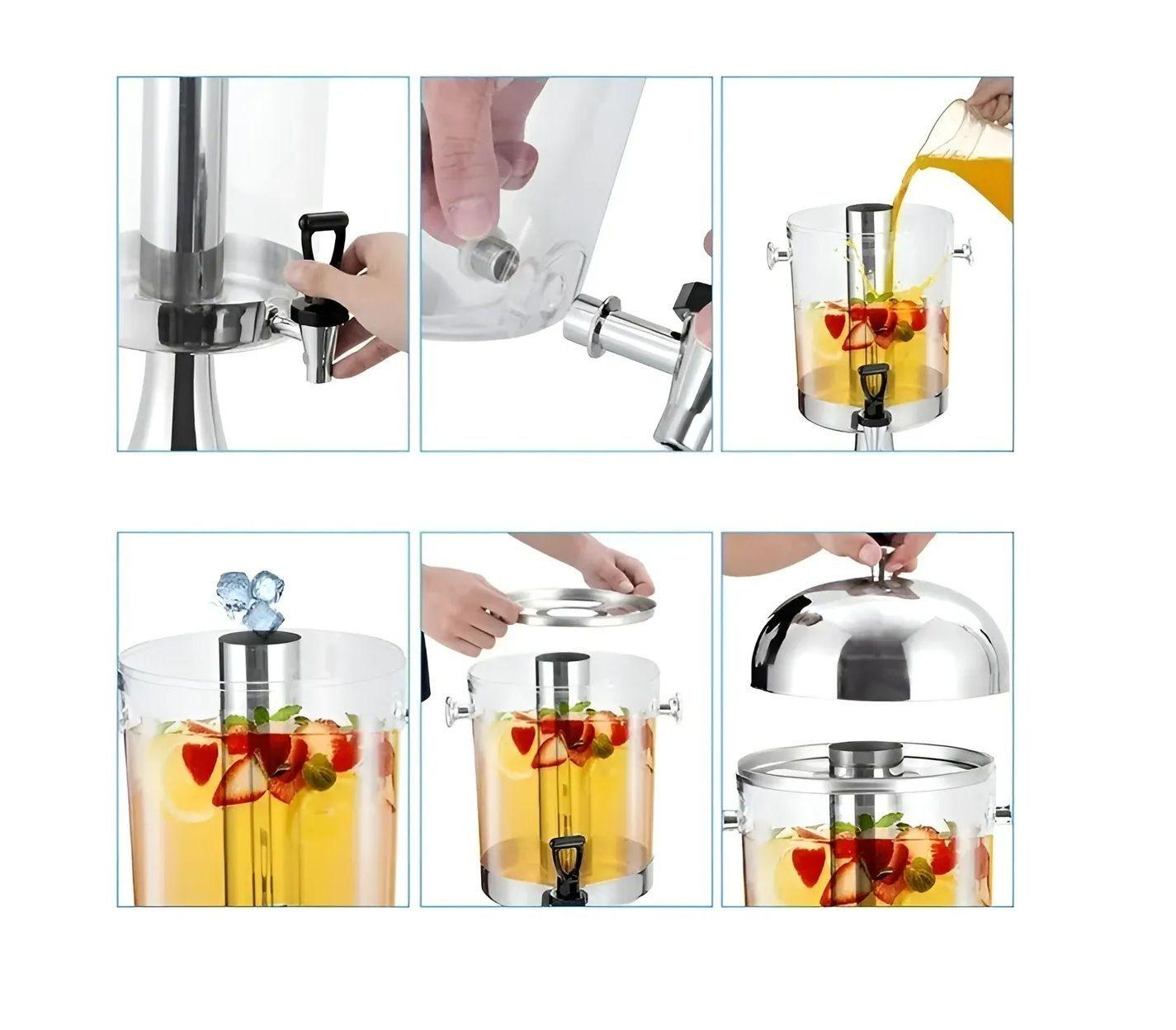 Dispensador De Bebidas Frías Comercial Dispensadores 8l-4