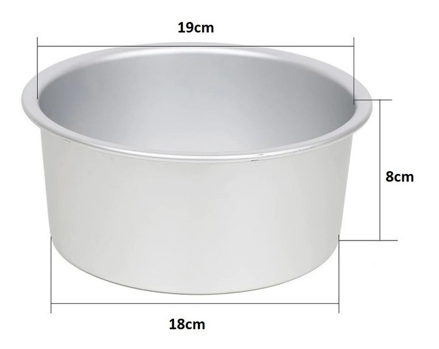 Molde Queque Redondo Molde Torta Molde Queques Aluminio 18cm-2