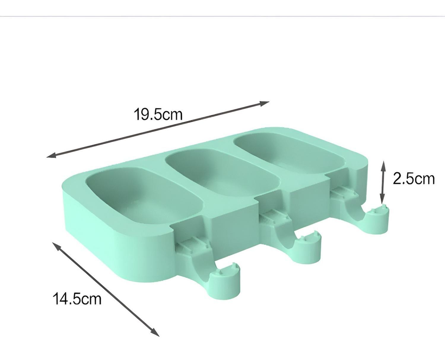 [MULT-110139] Moldes De Silicona Para Helados Molde Paletas Helado 3 Cavid Multicolor-2