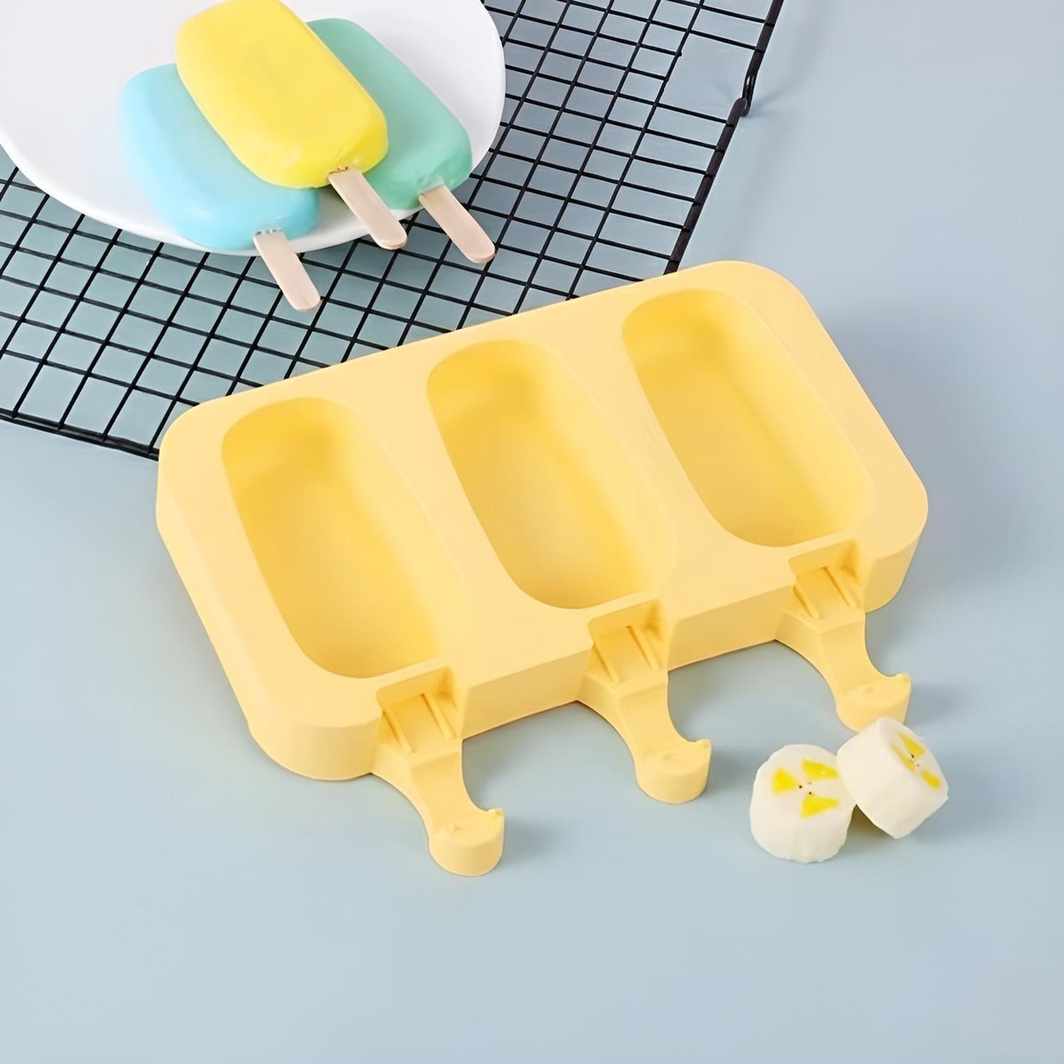 [MULT-110139] Moldes De Silicona Para Helados Molde Paletas Helado 3 Cavid Multicolor-9