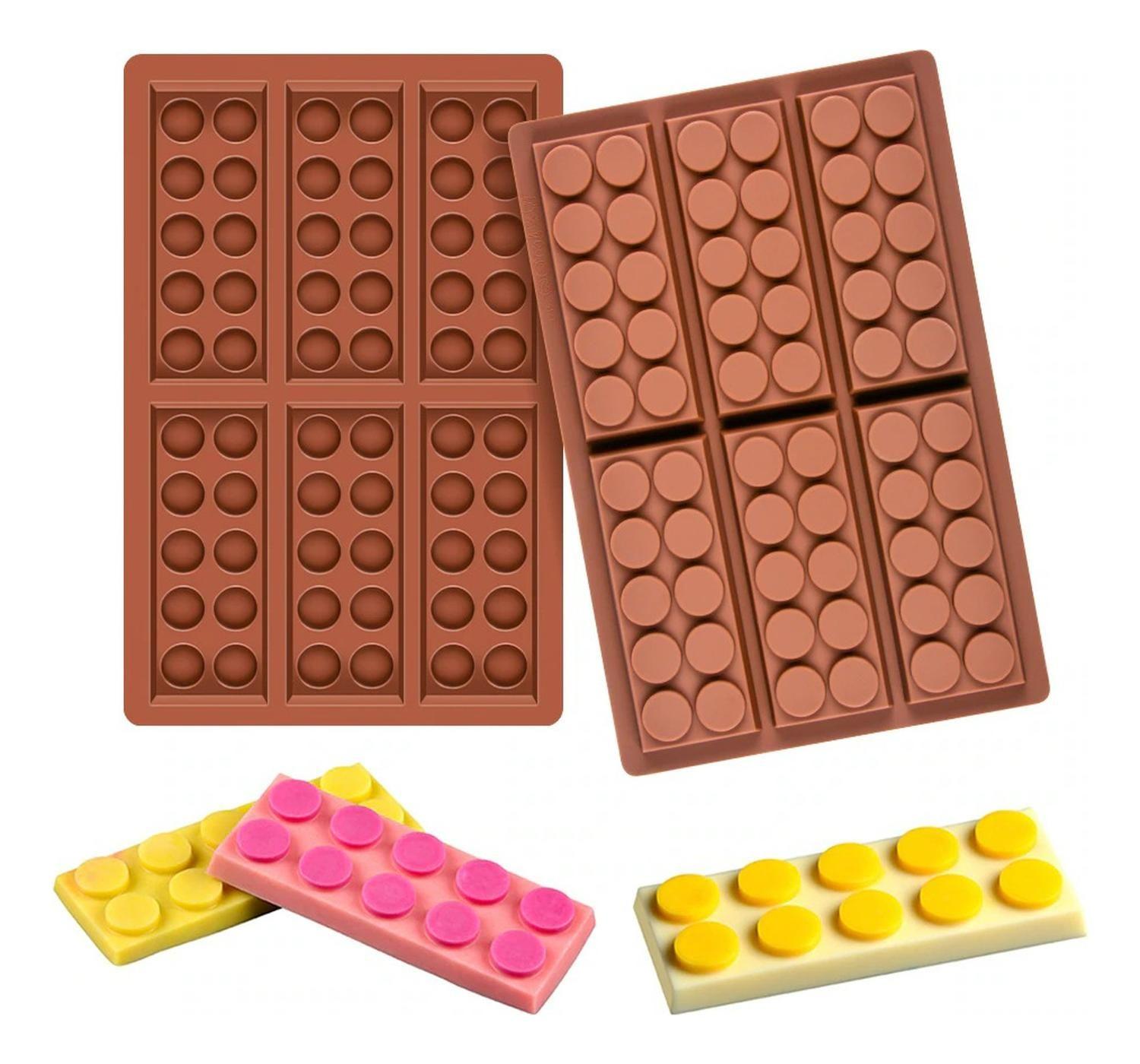 Moldes De Chocolate Moldes Bloque Chocolate Silicona Apilabl Bordó-6