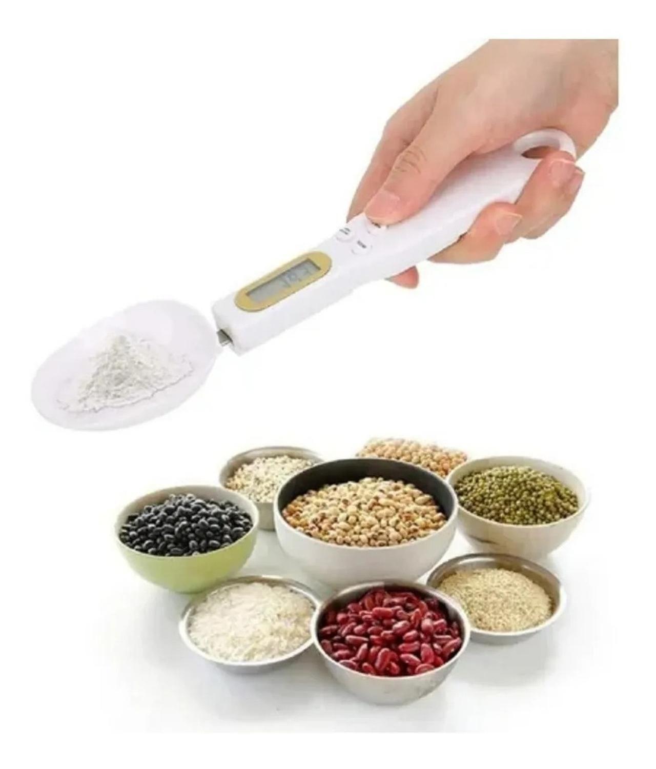 Balanza Cocina Gramera Cocina Pesa Gramera Cuchara 500 Grs Blanco 500 G-4