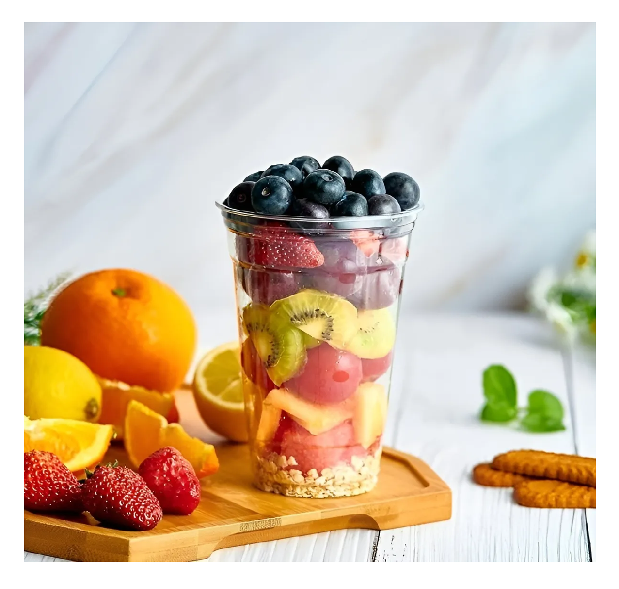 50 Vasos Desechables Vasos Plasticos Vaso Transparente 10oz-5