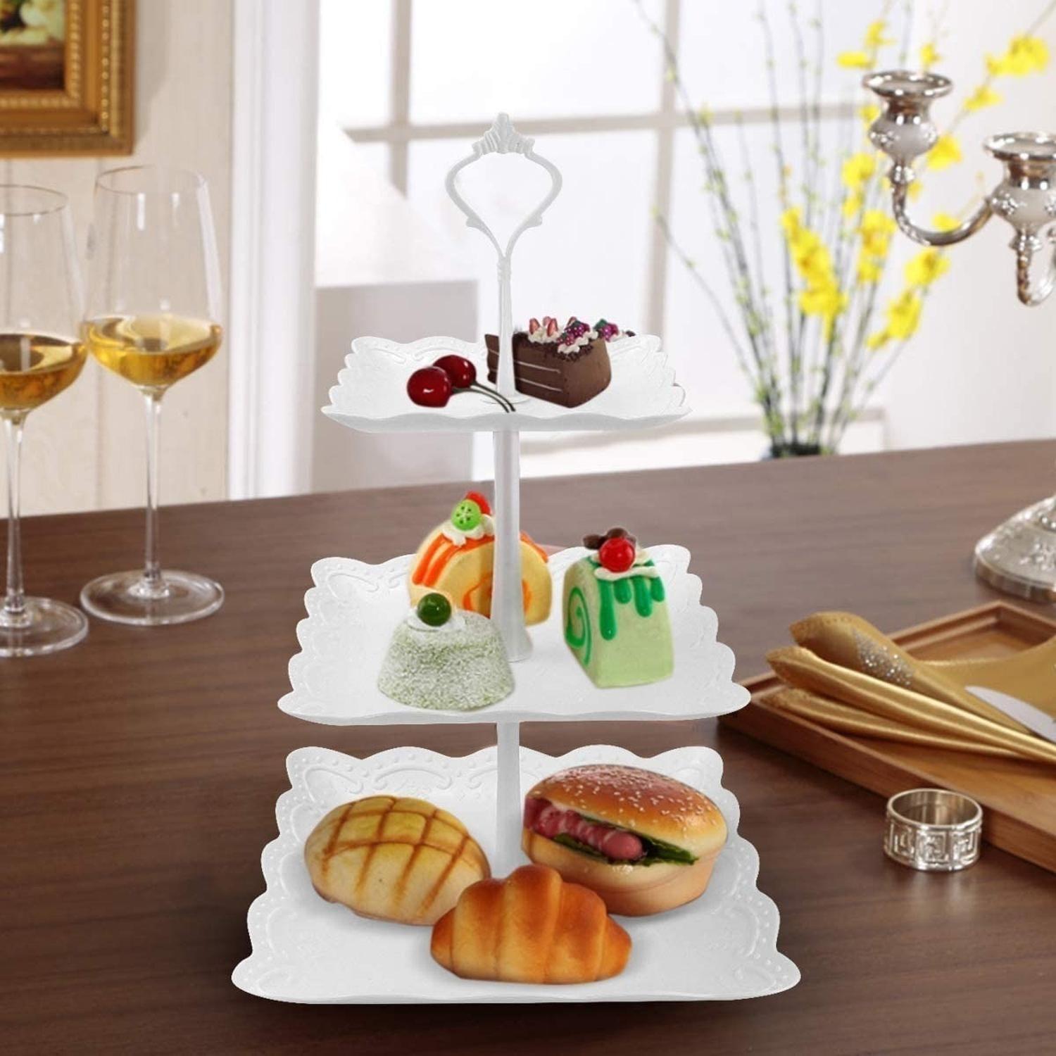 Pack X2 Porta Torta Porta Cupcakes Torre Porta Cupcake-4
