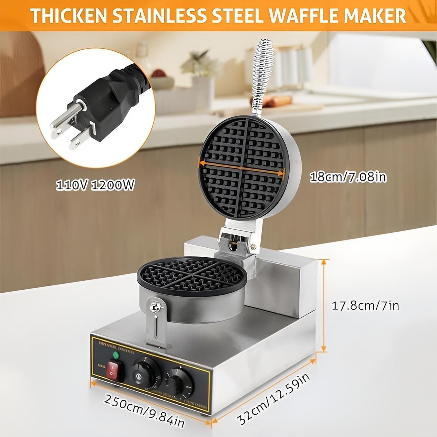 Waffles Maquina Para Waffles Waflera Grande Wuafleras 1200w-2
