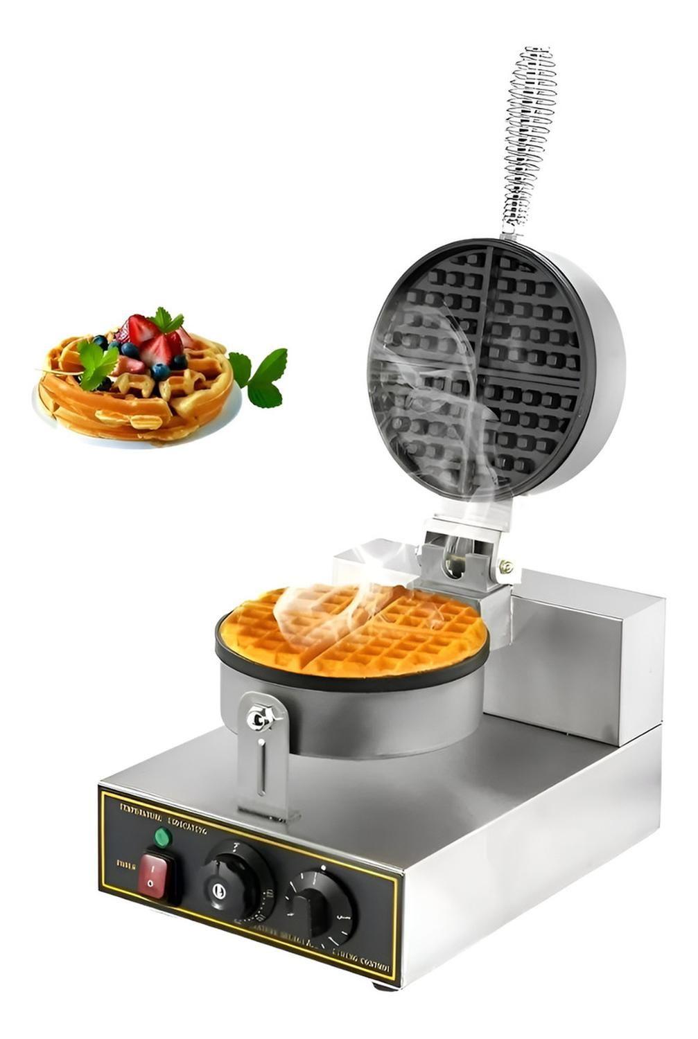 Waffles Maquina Para Waffles Waflera Grande Wuafleras 1200w-0