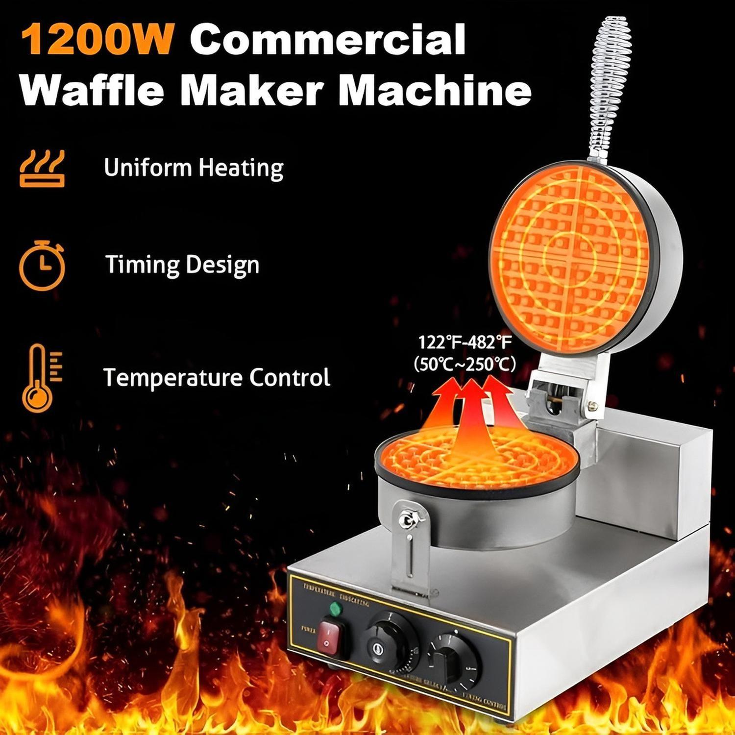 Waffles Maquina Para Waffles Waflera Grande Wuafleras 1200w-3