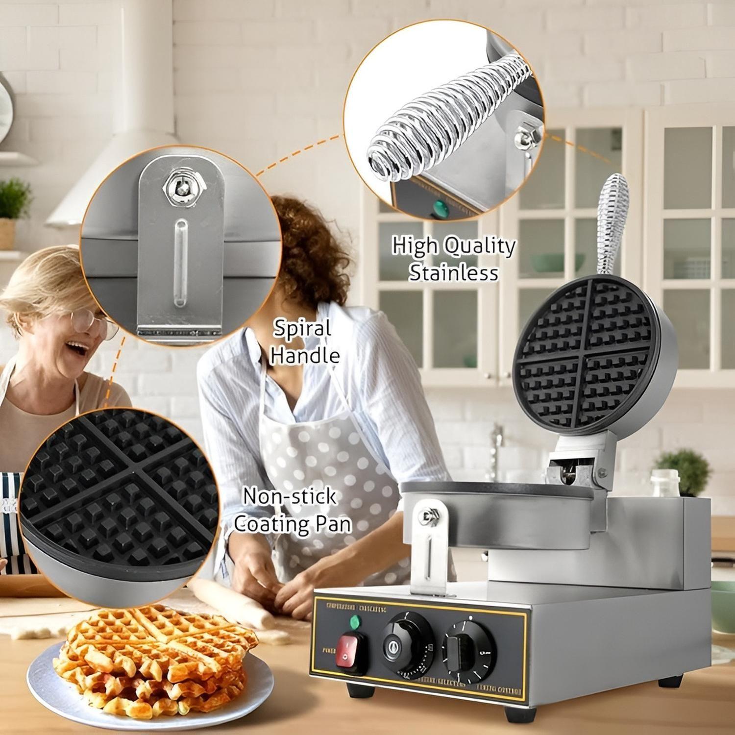 Waffles Maquina Para Waffles Waflera Grande Wuafleras 1200w-4