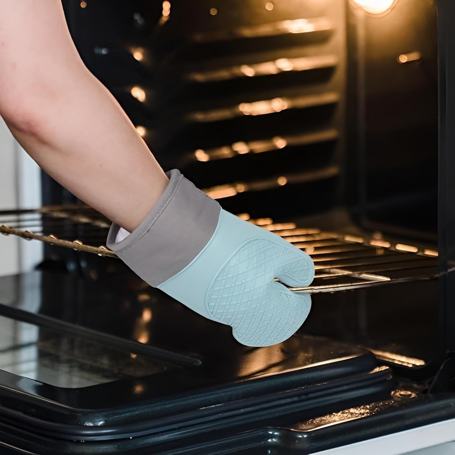 Guante Silicona Para Horno Toma Olla Guantes Cocina 27 Cm Protector De Silicona Agarradera Para Horn-3