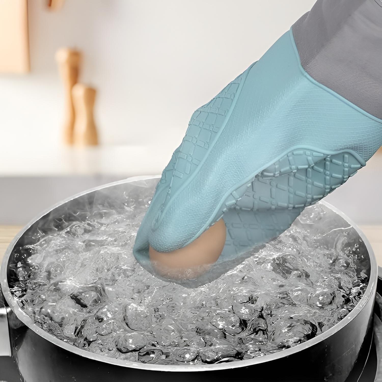 Guante Silicona Para Horno Toma Olla Guantes Cocina 27 Cm Protector De Silicona Agarradera Para Horn-5