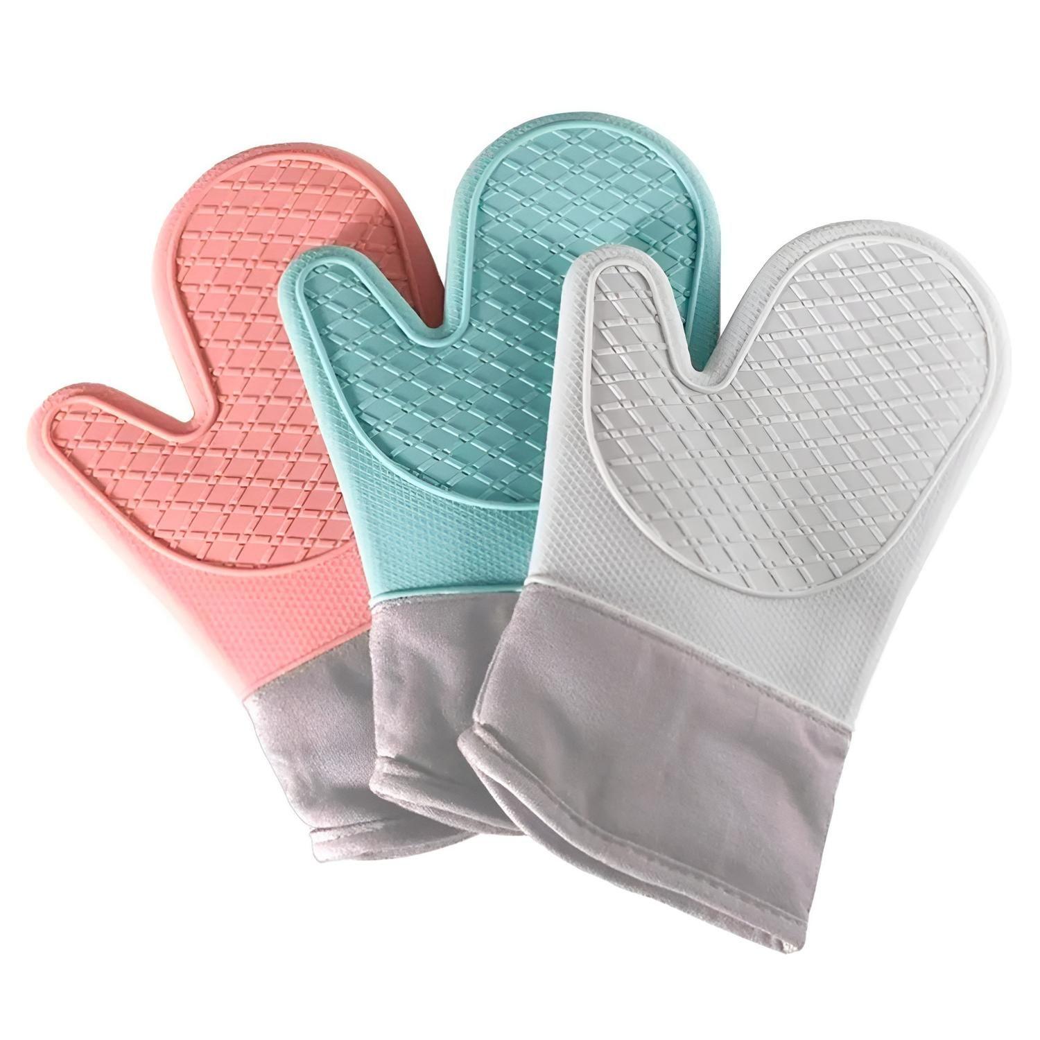 Guante Silicona Para Horno Toma Olla Guantes Cocina 27 Cm Protector De Silicona Agarradera Para Horn-7