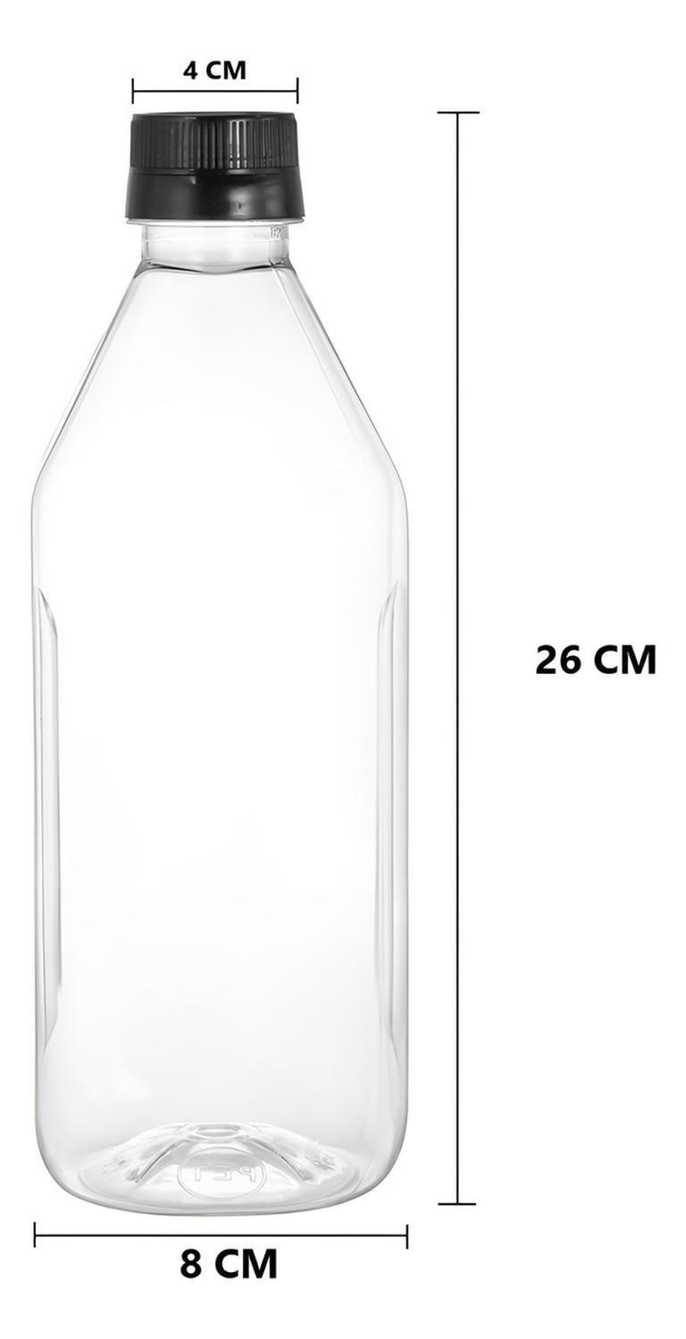 12 Botellas Con Tapa Botellas Plasticas Transparentes 1000ml Tranparente-2