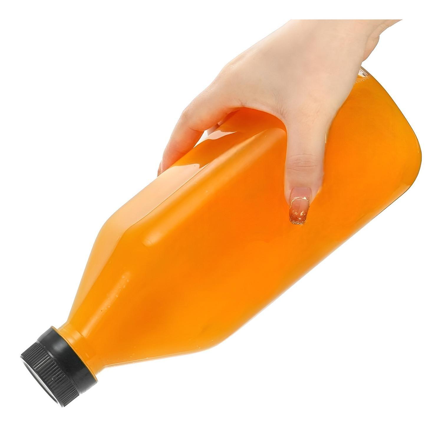 12 Botellas Con Tapa Botellas Plasticas Transparentes 1000ml Tranparente-5