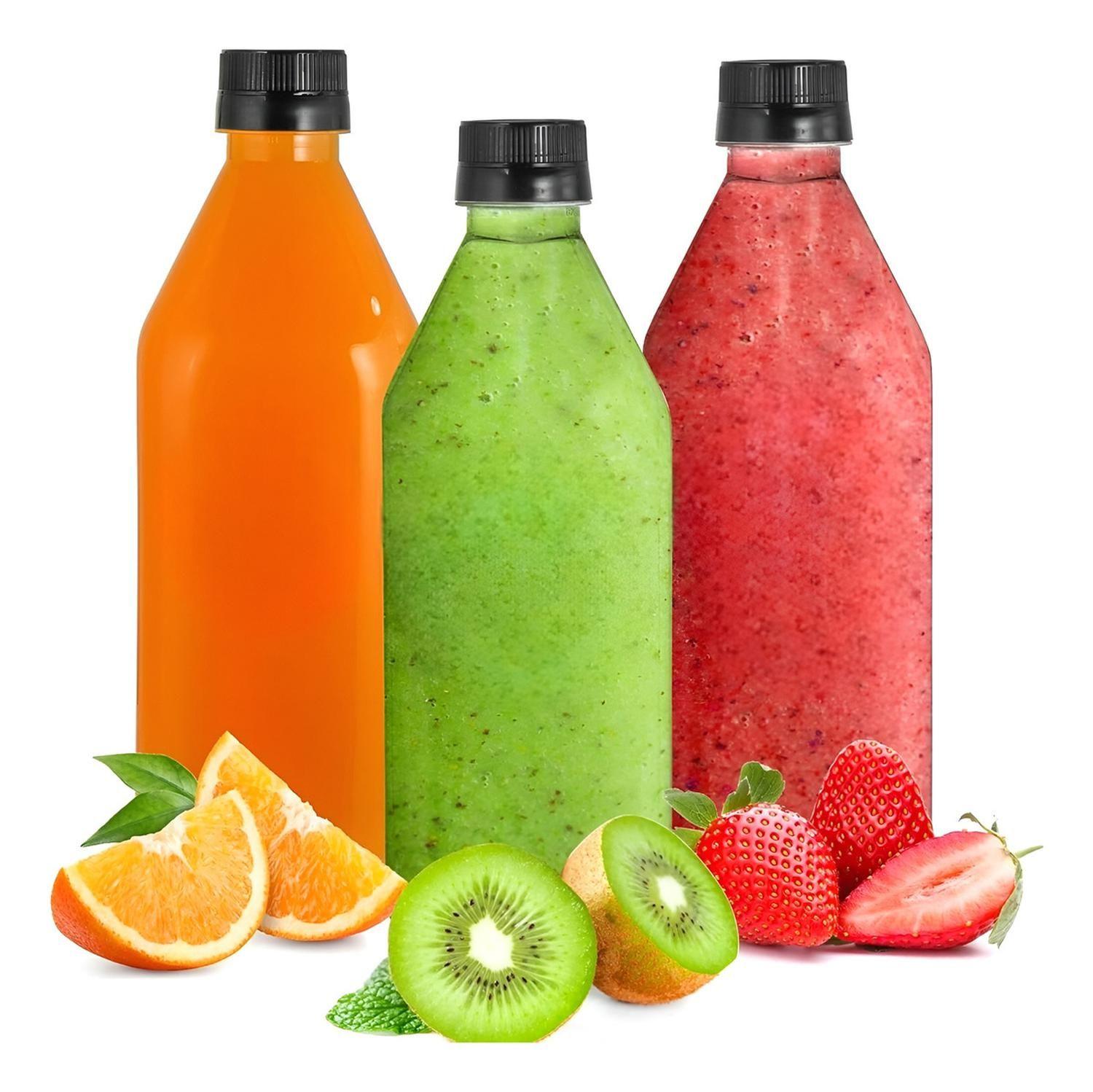 12 Botellas Con Tapa Botellas Plasticas Transparentes 1000ml Tranparente-8