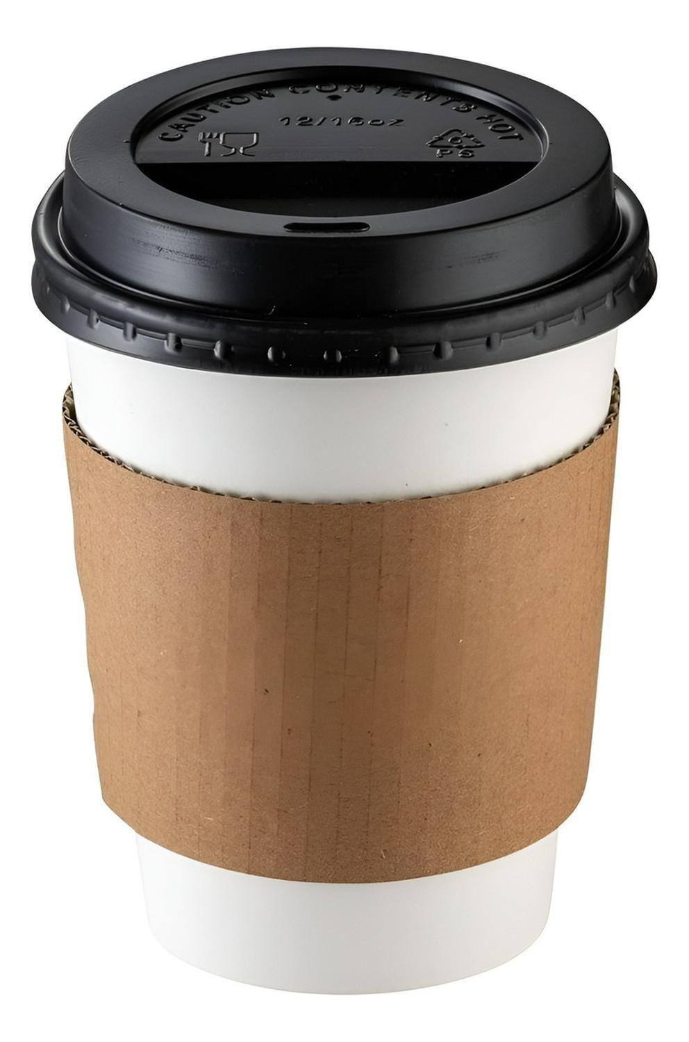 Vaso Cafe Kraft Vasos Polipapel Vaso C/tapa+manga 200und 8oz Blanco-2