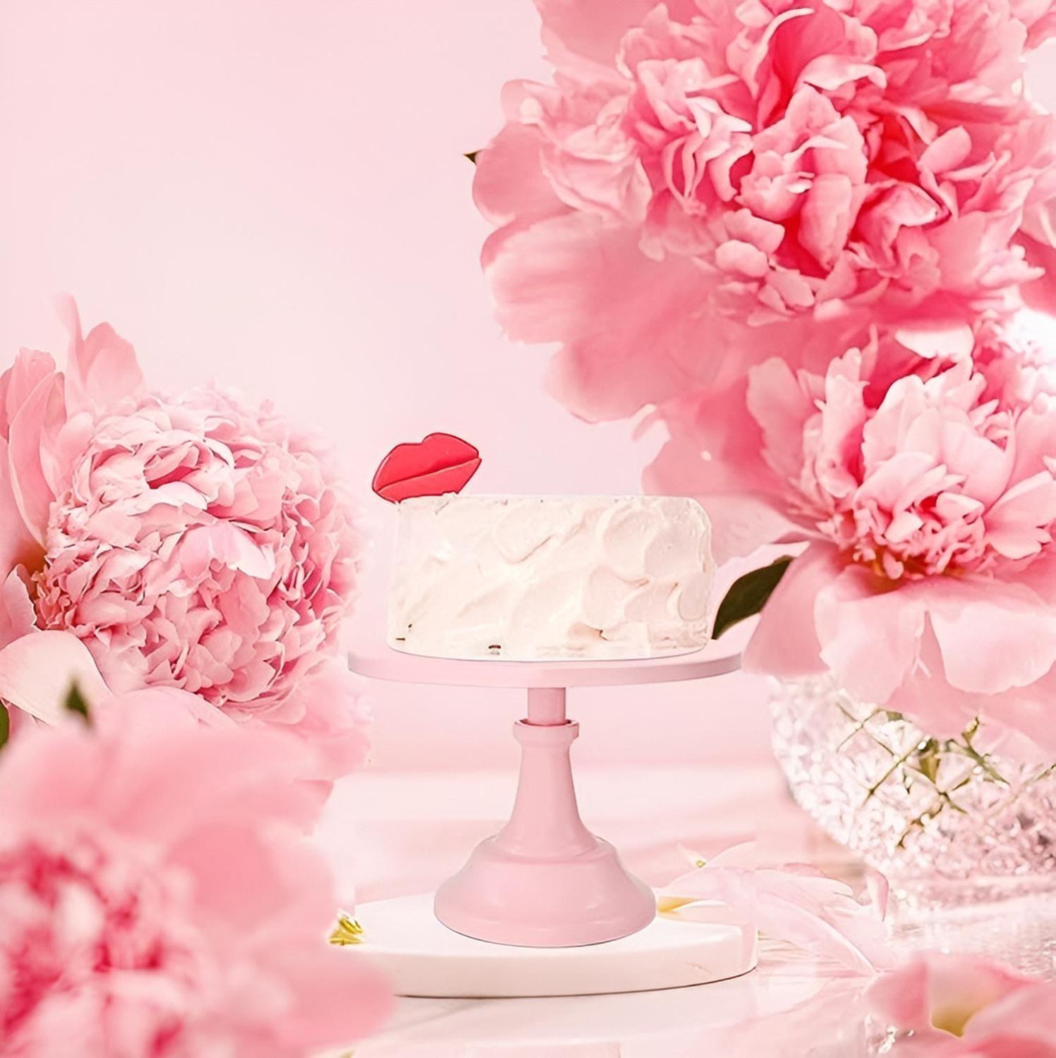 Set 3 Porta Tortas Base Para Tortas Porta Cupcake Exhibicion Rosa-7