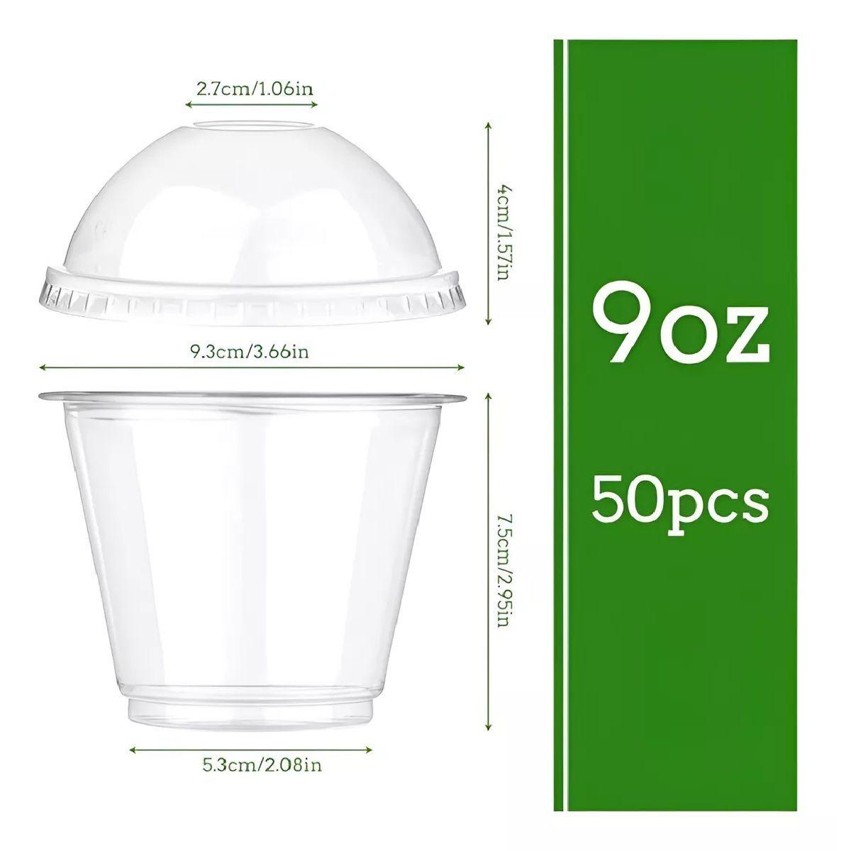 Pack X200 Vasos Plasticos Desechables Vaso Domo Sin Hoyo 9oz-2
